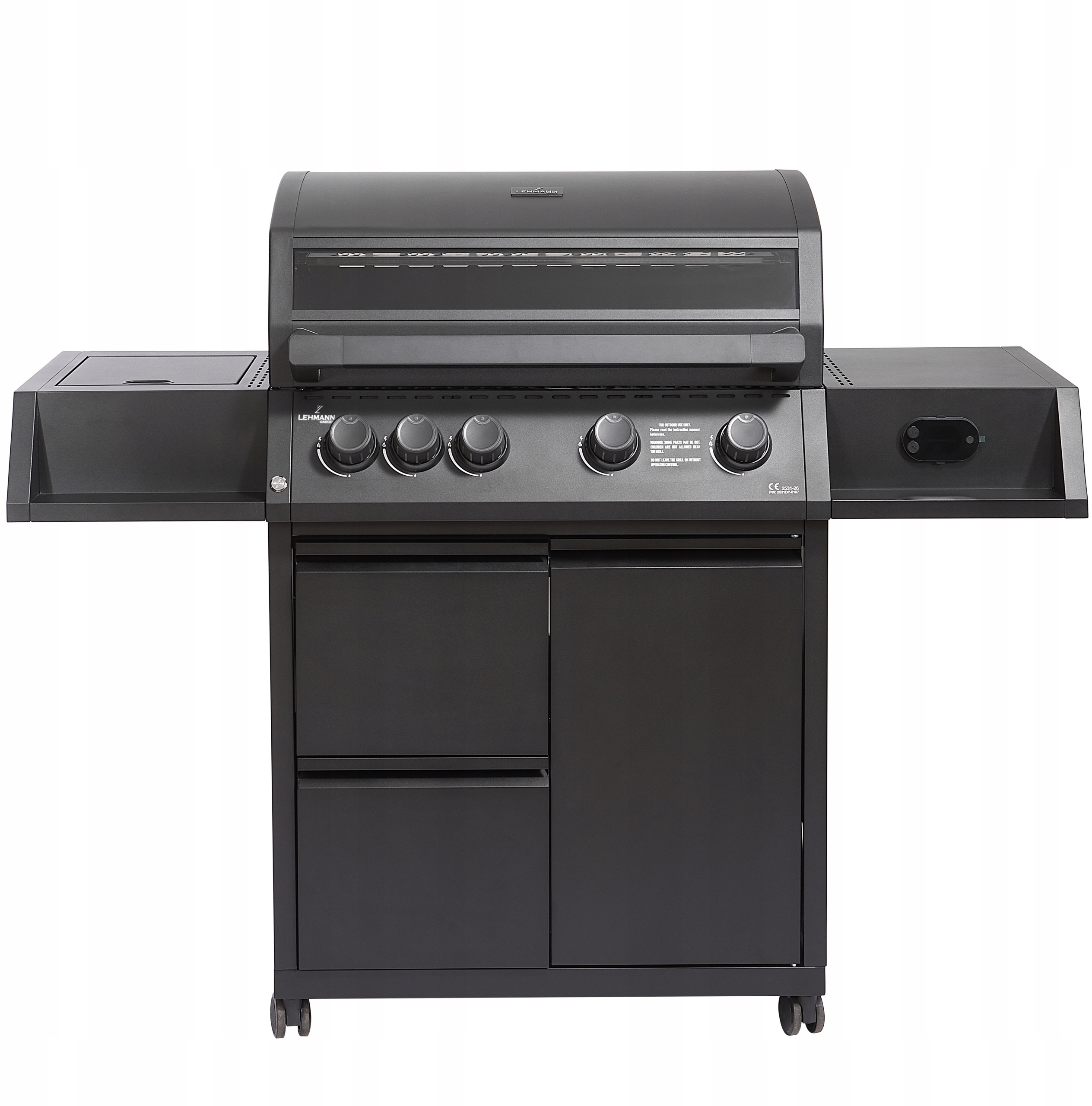 Grill gazowy Ogrodowy ŻELIWNY LEHMANN 4+1 premium 17,2 kW + szafka na butlę Marka Lehmann