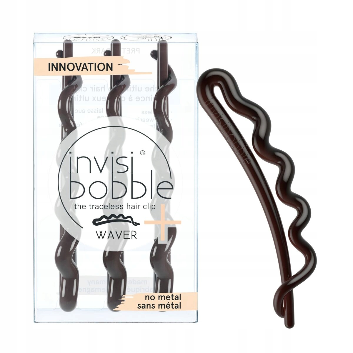 Invisibobble InvisiBobble, Waves, Spinka do Włosów Pretty Dark – Styl i wygoda w jednym