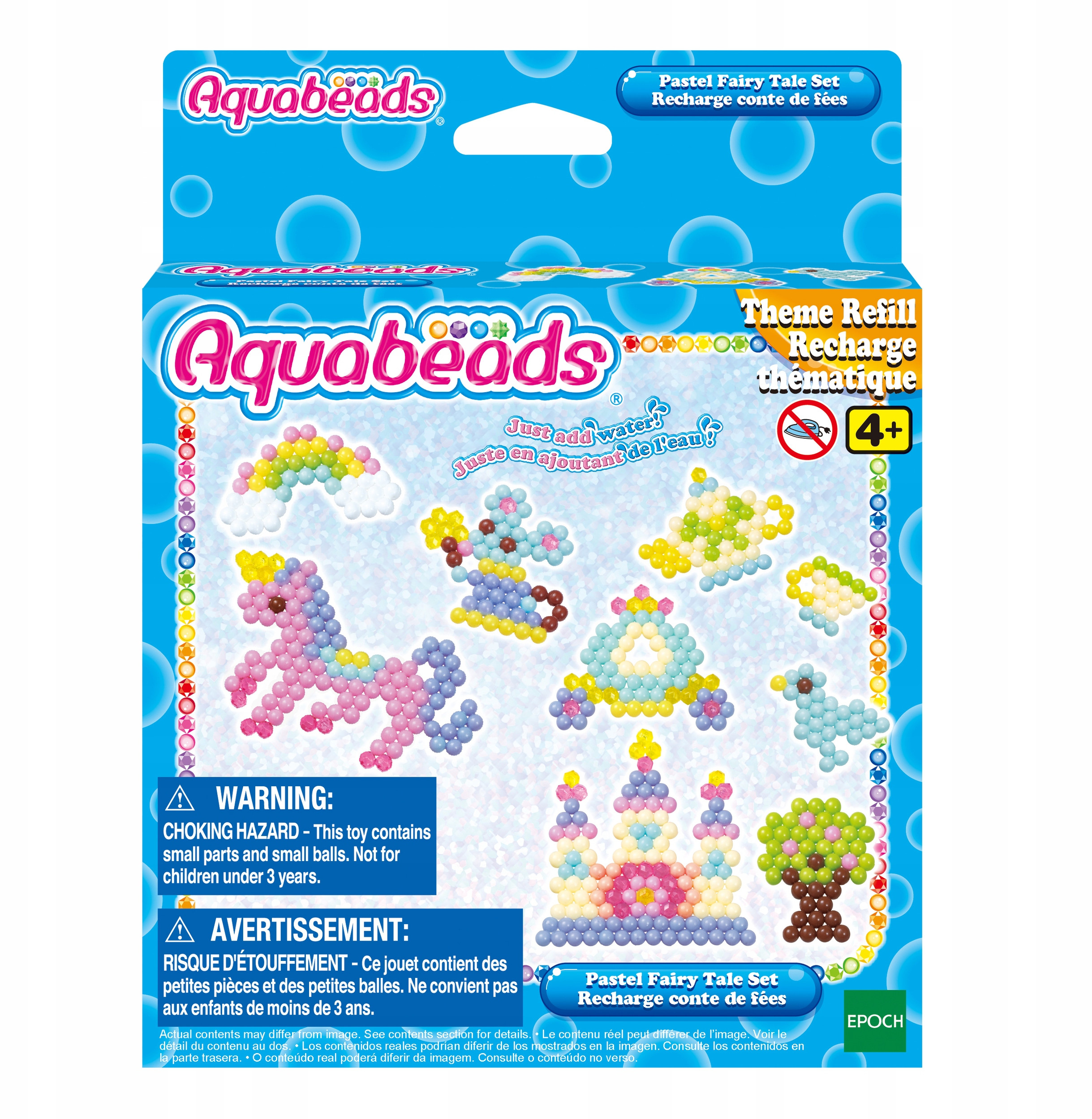 Epoch AQUABEADS Koraliki bajkowe pastel zest. uzupełniający 31506 – Twórz magiczne światy
