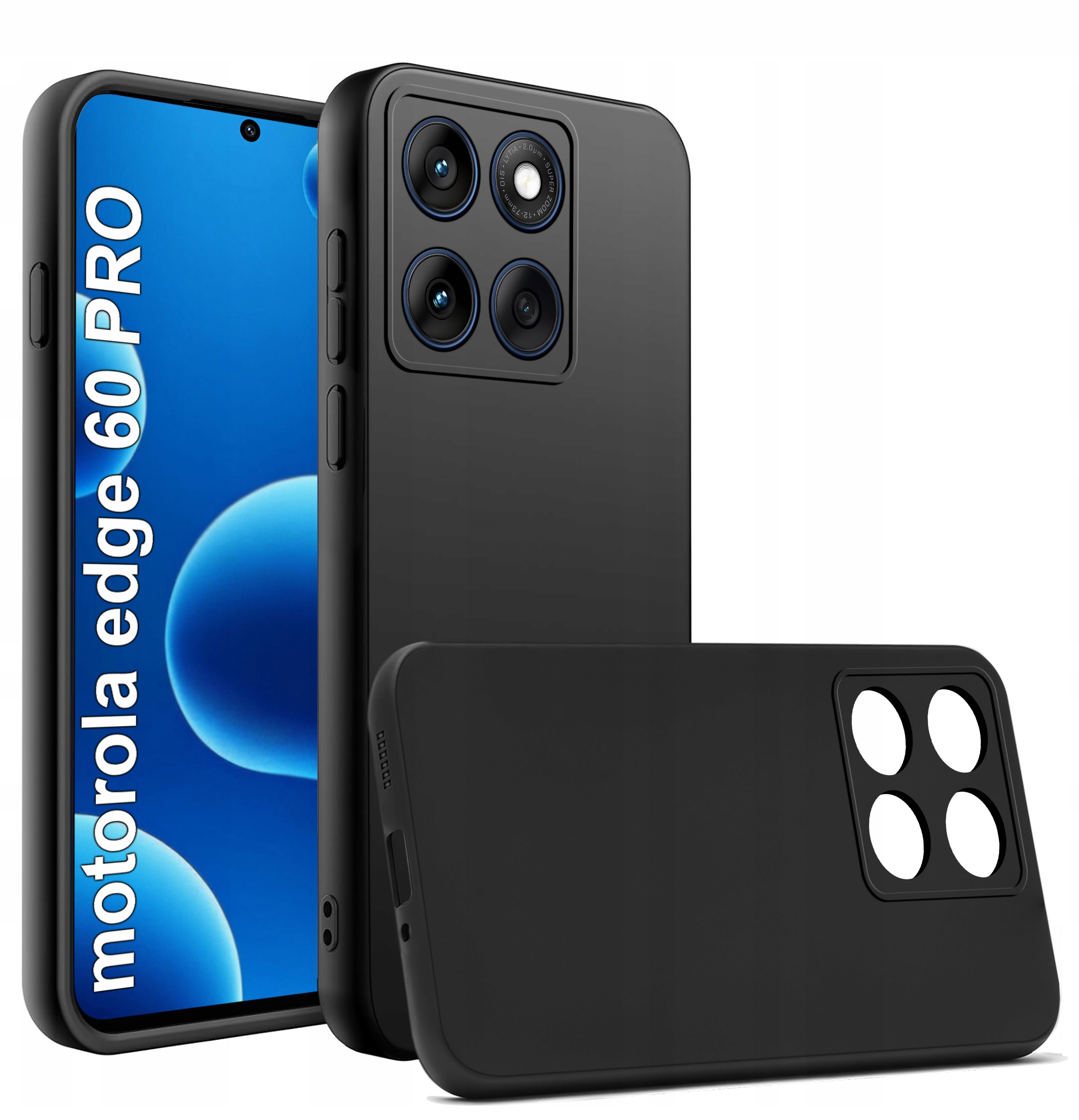 Etui Czarne Matowe Silikon Slim do Motorola Edge 60 Pro – Elegancka ochrona dla Twojego smartfona