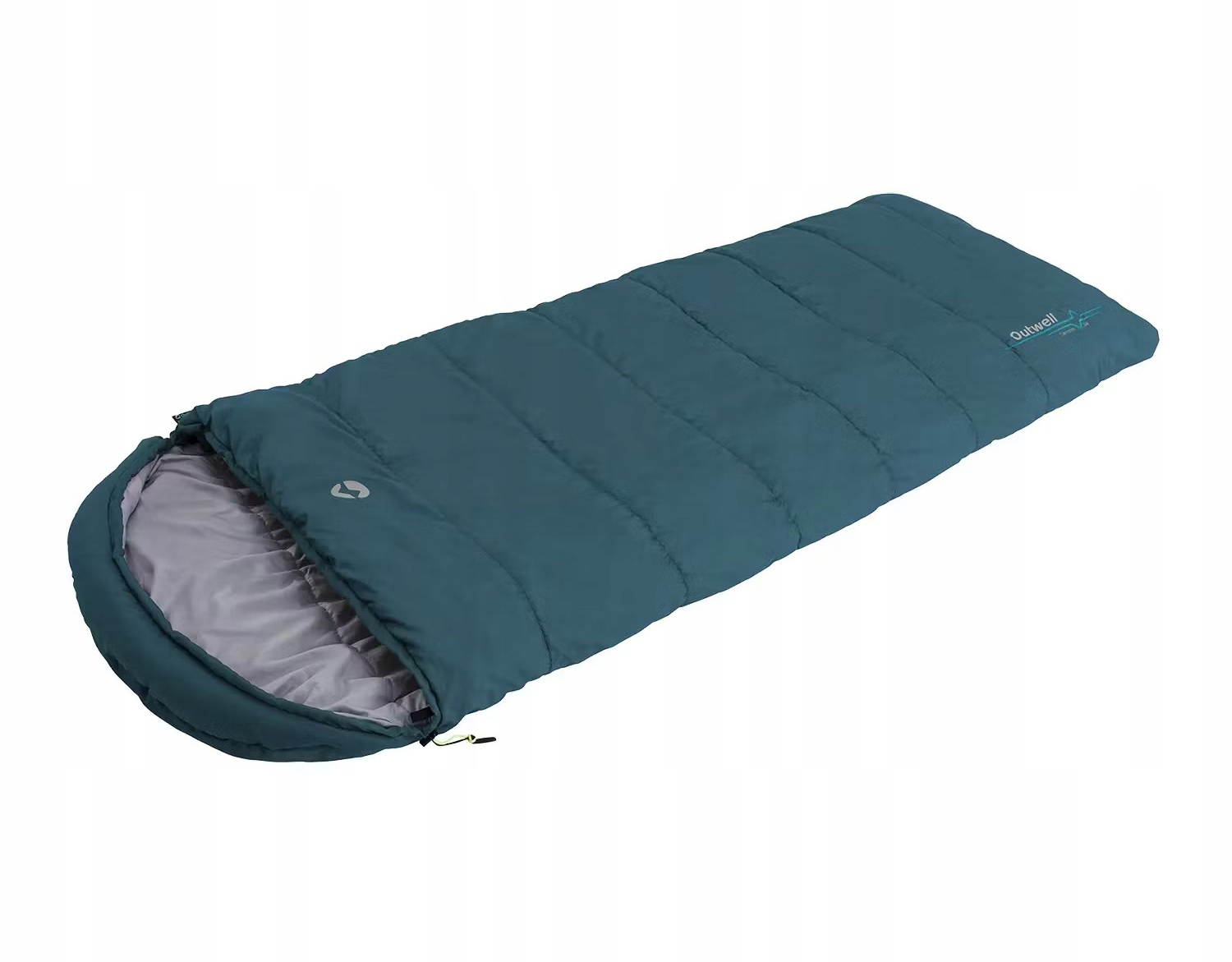 Śpiwór syntetyczny Outwell Campion Lux (195 cm) - teal – Komfort i styl na kempingu