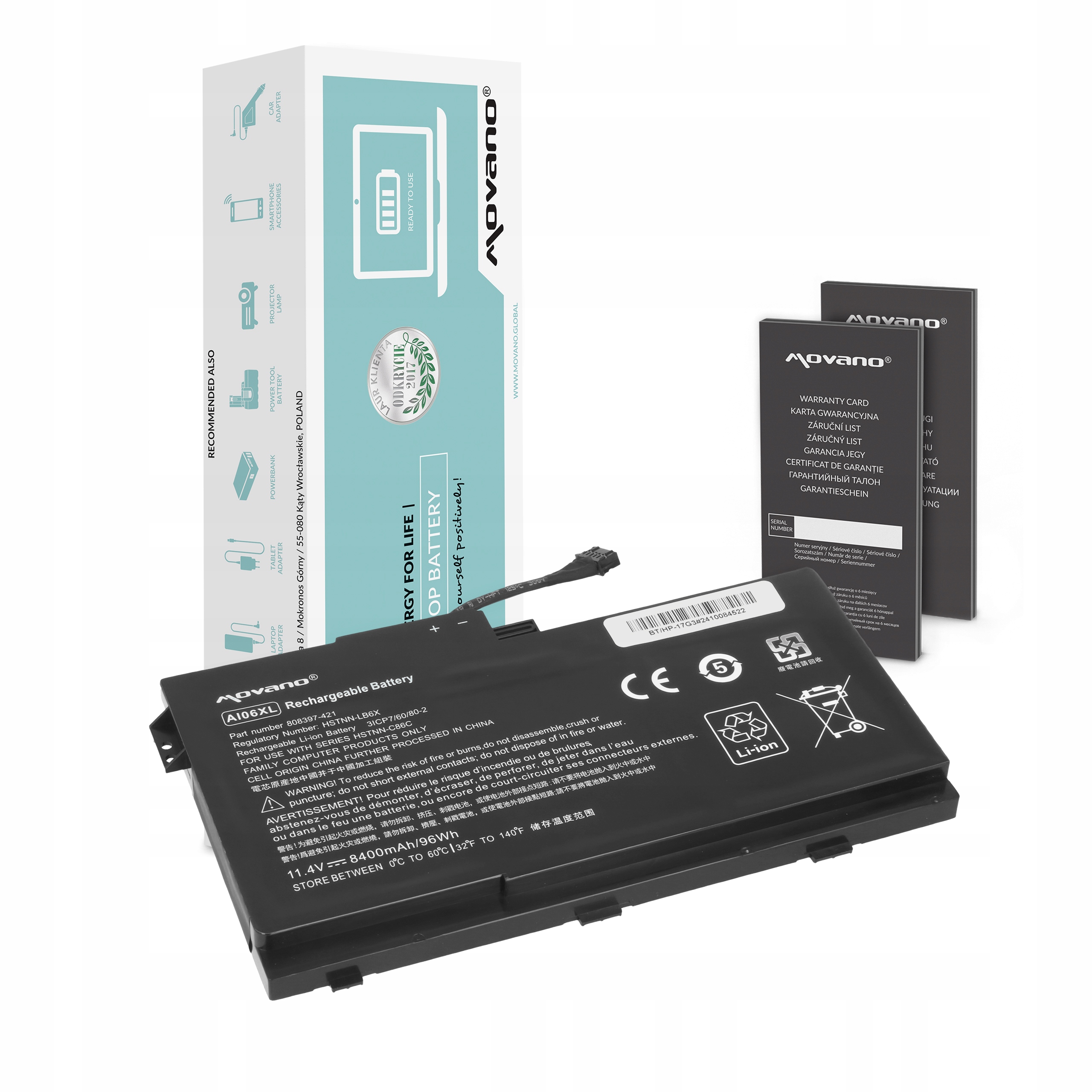 Bateria Movano do HP ZBook 17 G3 – Wydajność i niezawodność w jednym