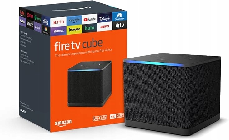 Odtwarzacz multimedialny Amazon Fire TV Cube 4K (3. Gen) – Twoje centrum rozrywki