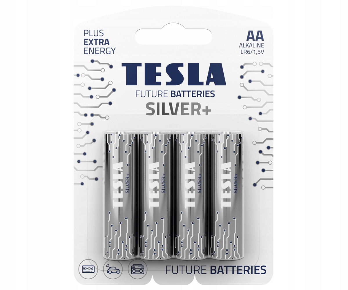 Baterie alkaliczne TESLA SILVER AA (LR06) – Niezawodne źródło energii