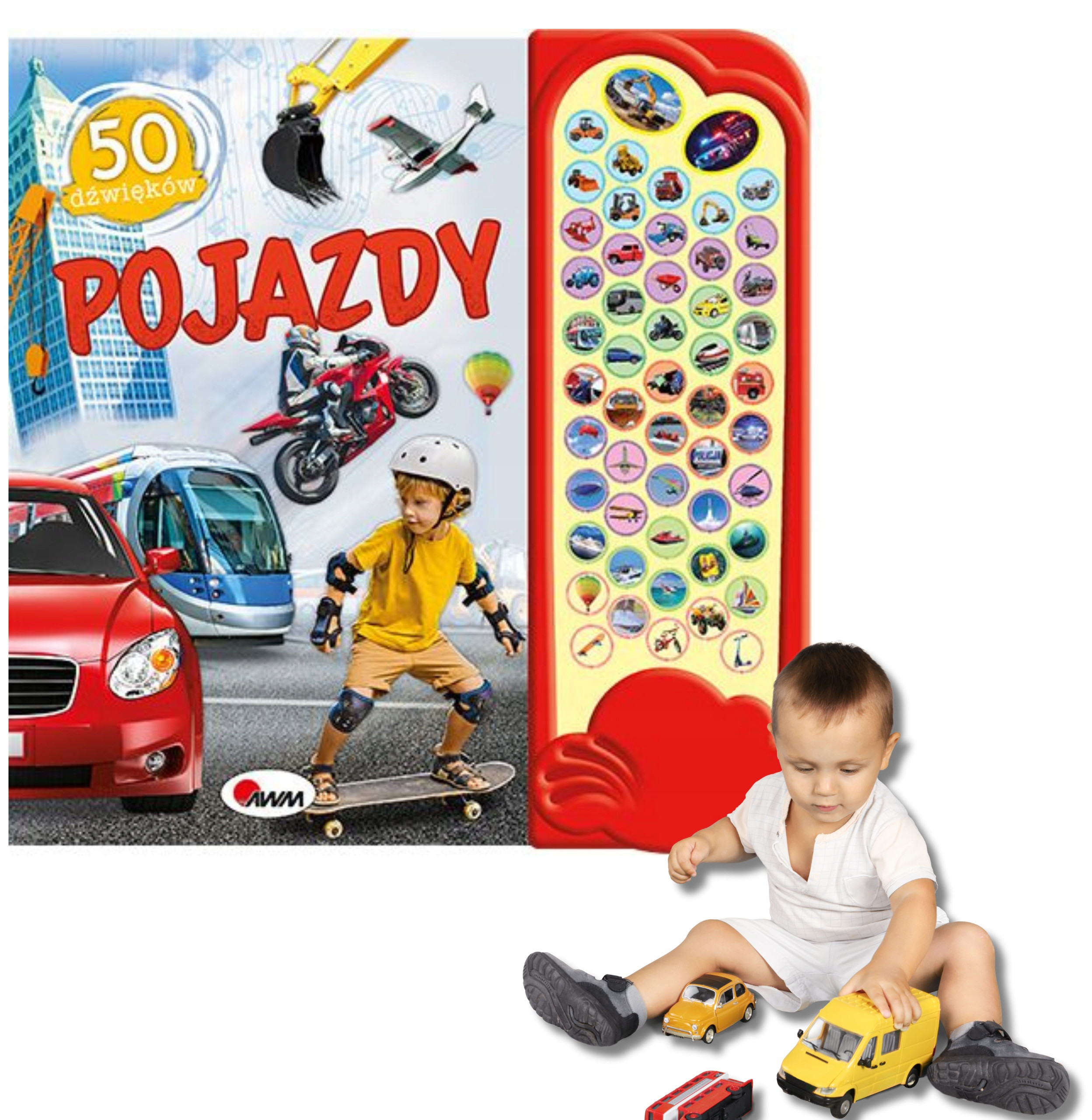50 dźwięków Pojazdy – Interaktywna książyczka sensoryczna dla najmłodszych