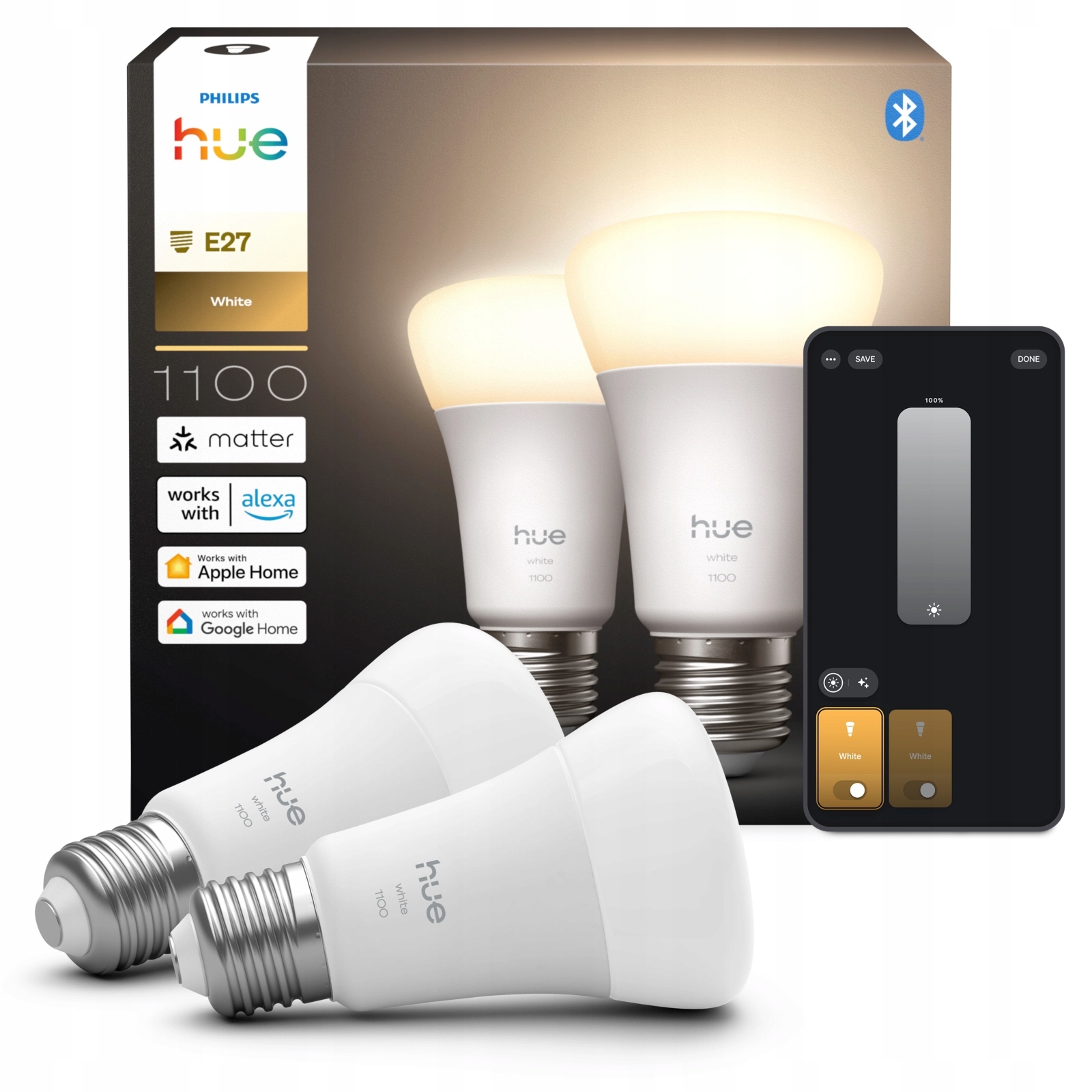 Philips Hue Inteligentna żarówka A60 E27 - 1100: Nowoczesne oświetlenie dla Twojego domu