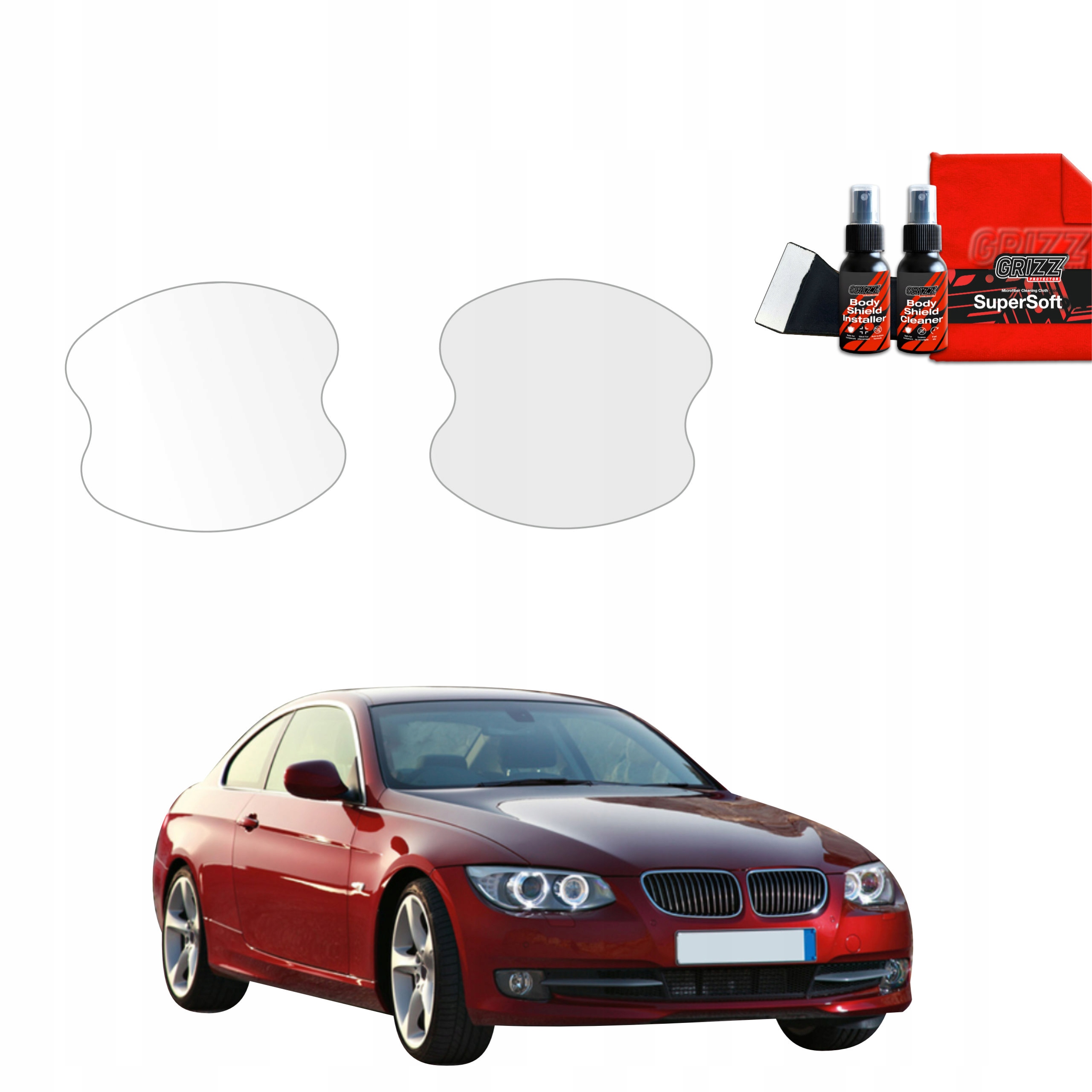 Folia ochronna pod klamki GrizzGlass BodyShield do BMW 3 E92 Coupe LCI (2010-2013) – Doskonała ochrona Twojego auta