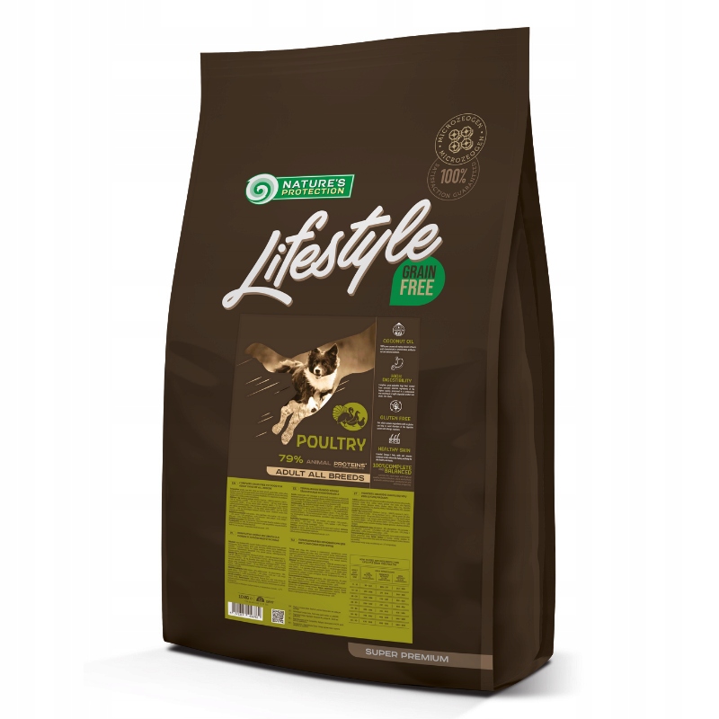 Natures Protection Lifestyle Grain Free Poultry Adult All Breeds 10kg – Pełnoporcjowa karma dla psów
