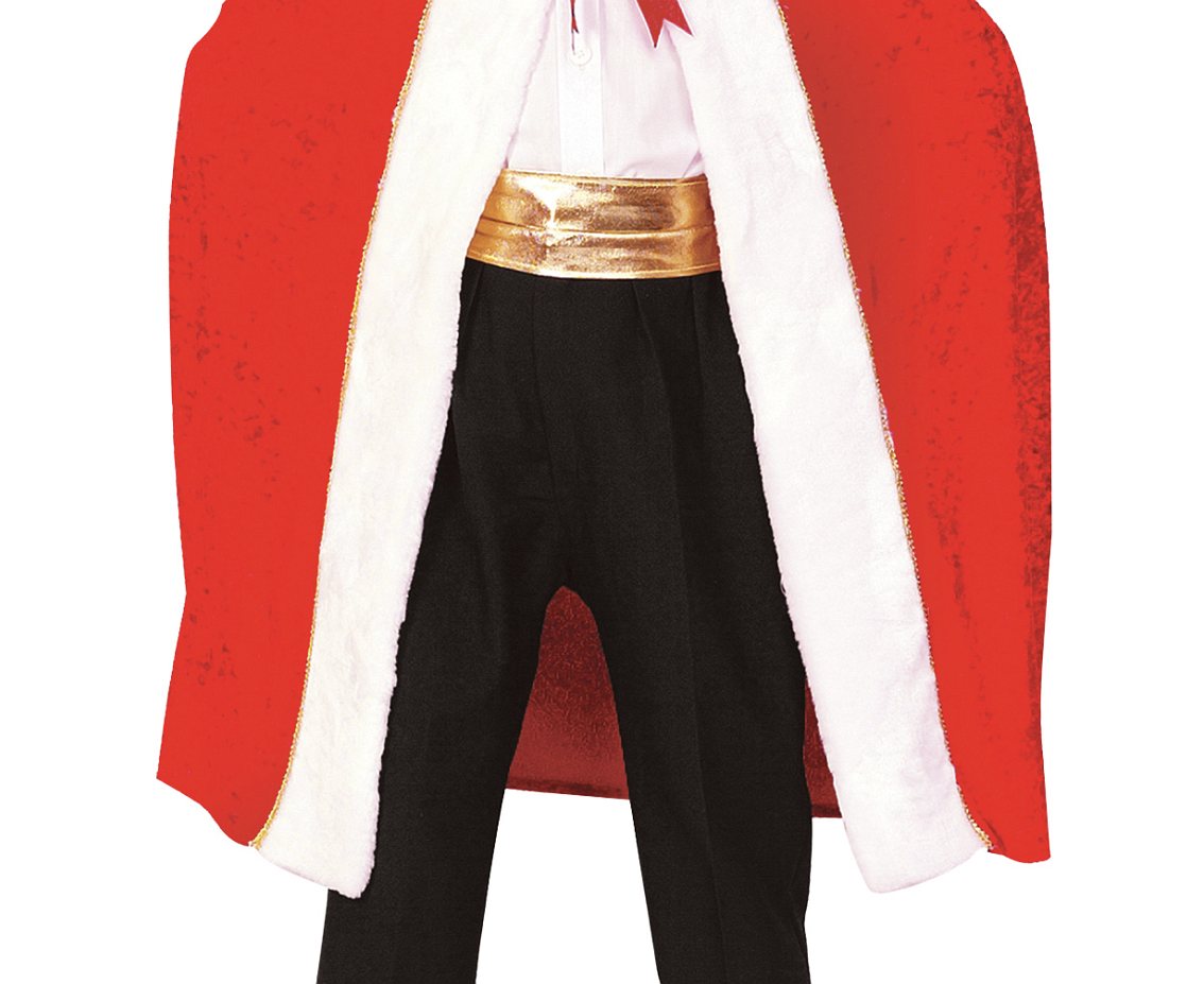 Kolor i materiał – Czerwony kostium z wysokiej jakości poliestru