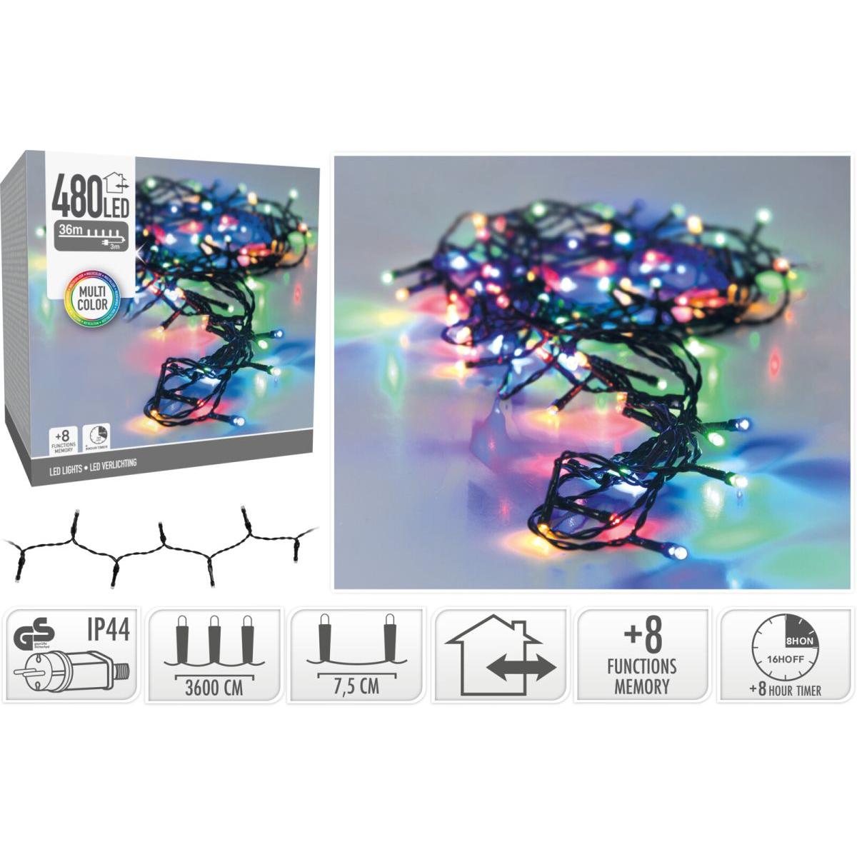 Lampki choinkowe Łańcuch Świetlny 480 LED Timer Multikolor – Magia Świąt w Twoim domu