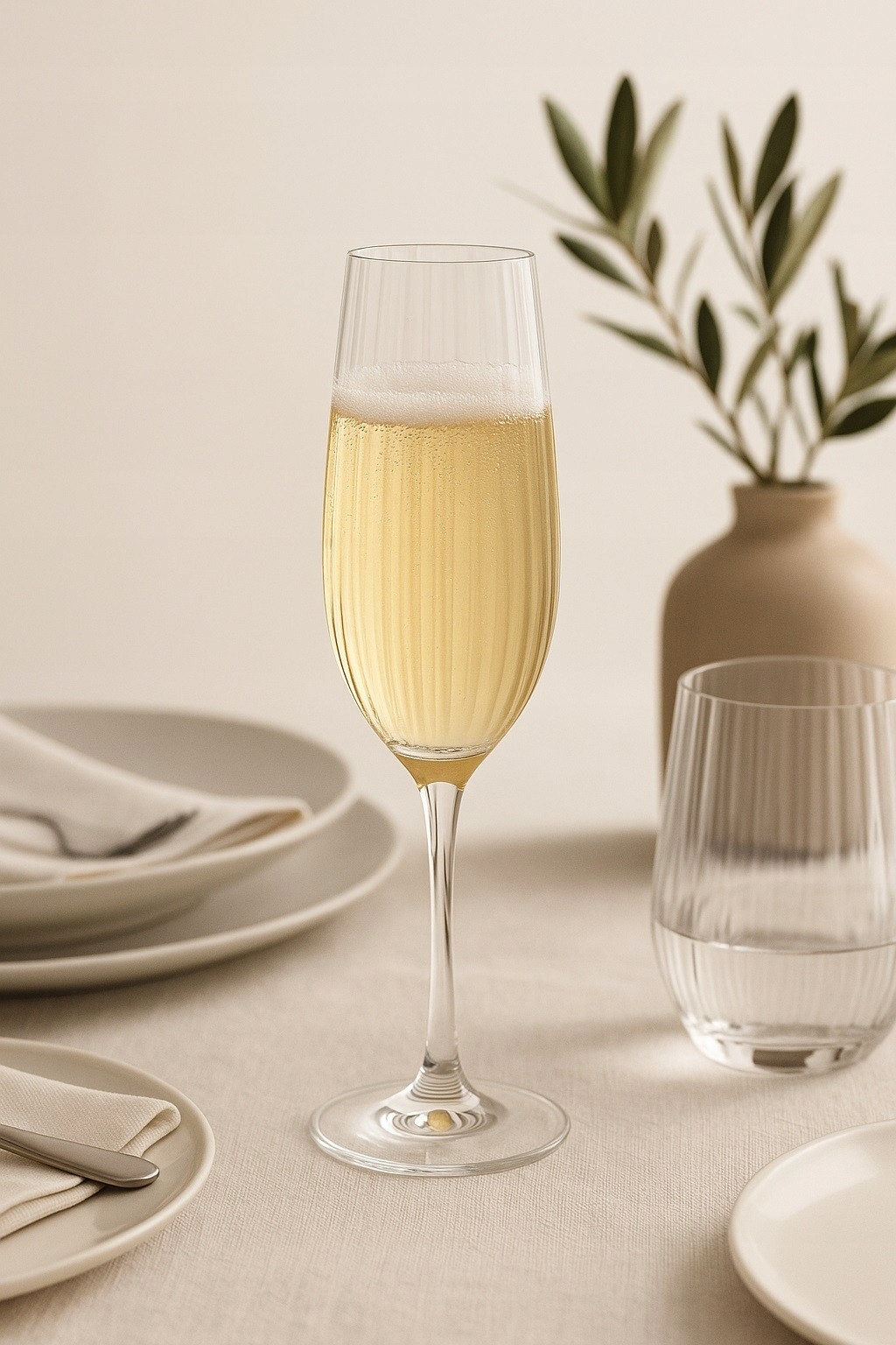 Kieliszek do szampana 260 ml Sarah Waterfall/optyk – Elegancja w każdym łyku