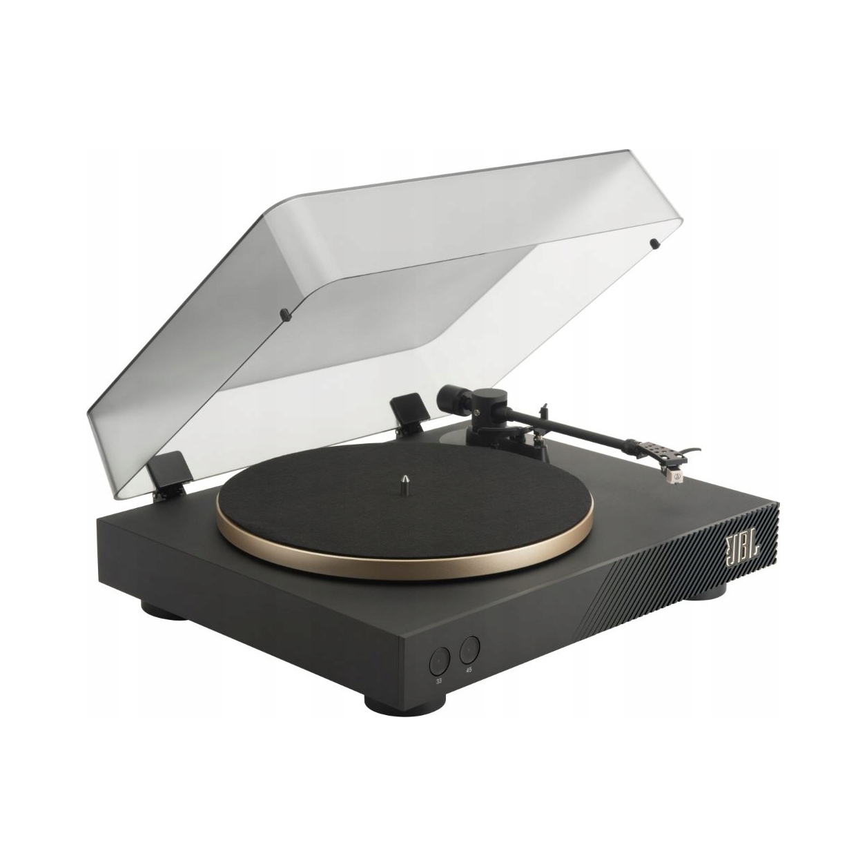 JBL Spinner BT - gramofon z Bluetooth w eleganckim złotym wykończeniu