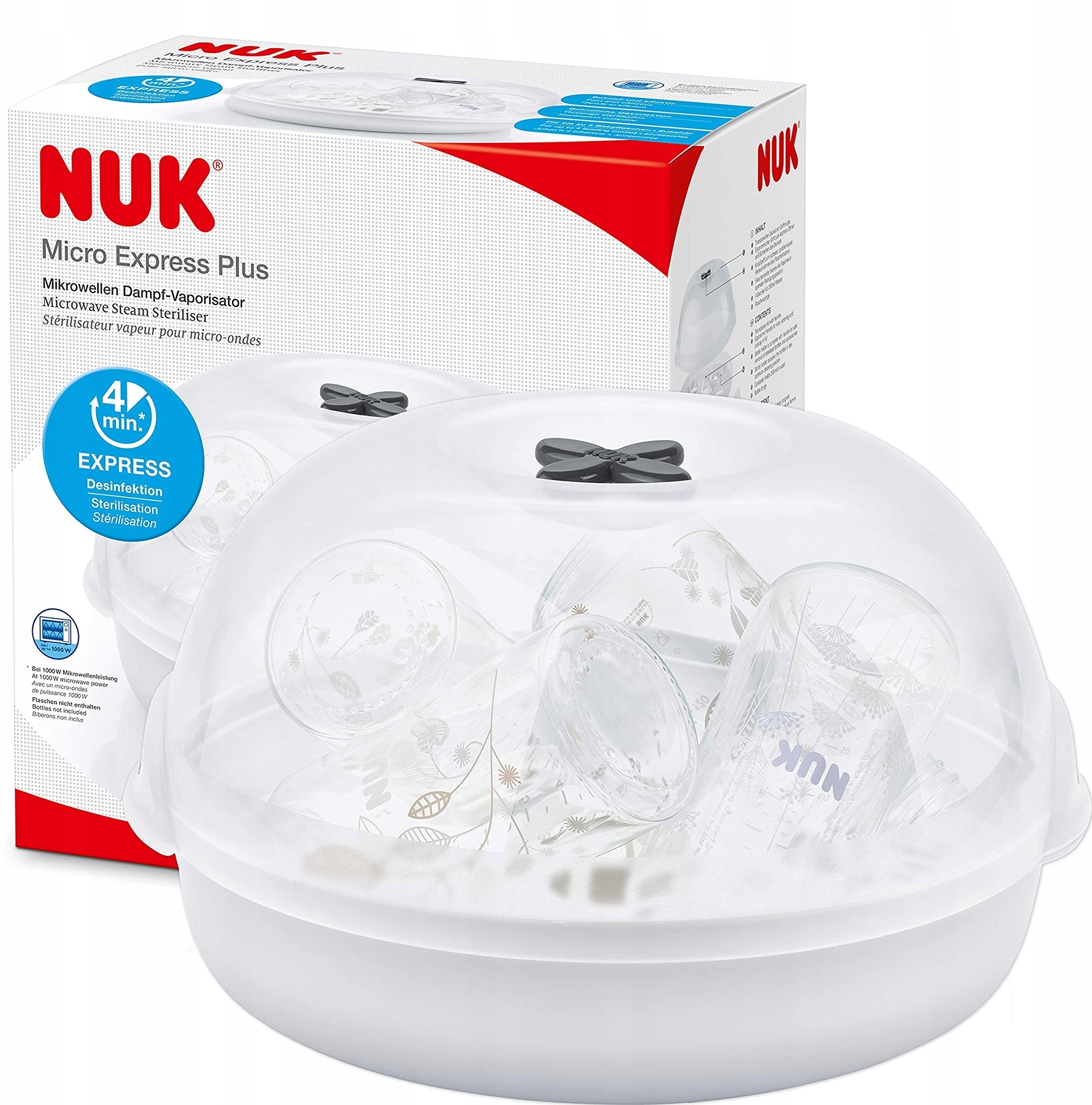 NUK STERYLIZATOR MIKROFALOWY Micro Express Plus – Skuteczna dezynfekcja dla zdrowia Twojego dziecka