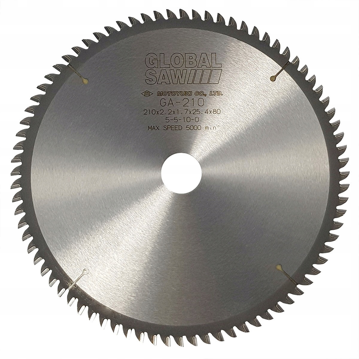 Piła tarczowa do cięcia aluminium GLOBAL SAW 210 x 2,2/1,7 x 25,4mm / 80z CERMET – Wydajność i precyzja cięcia
