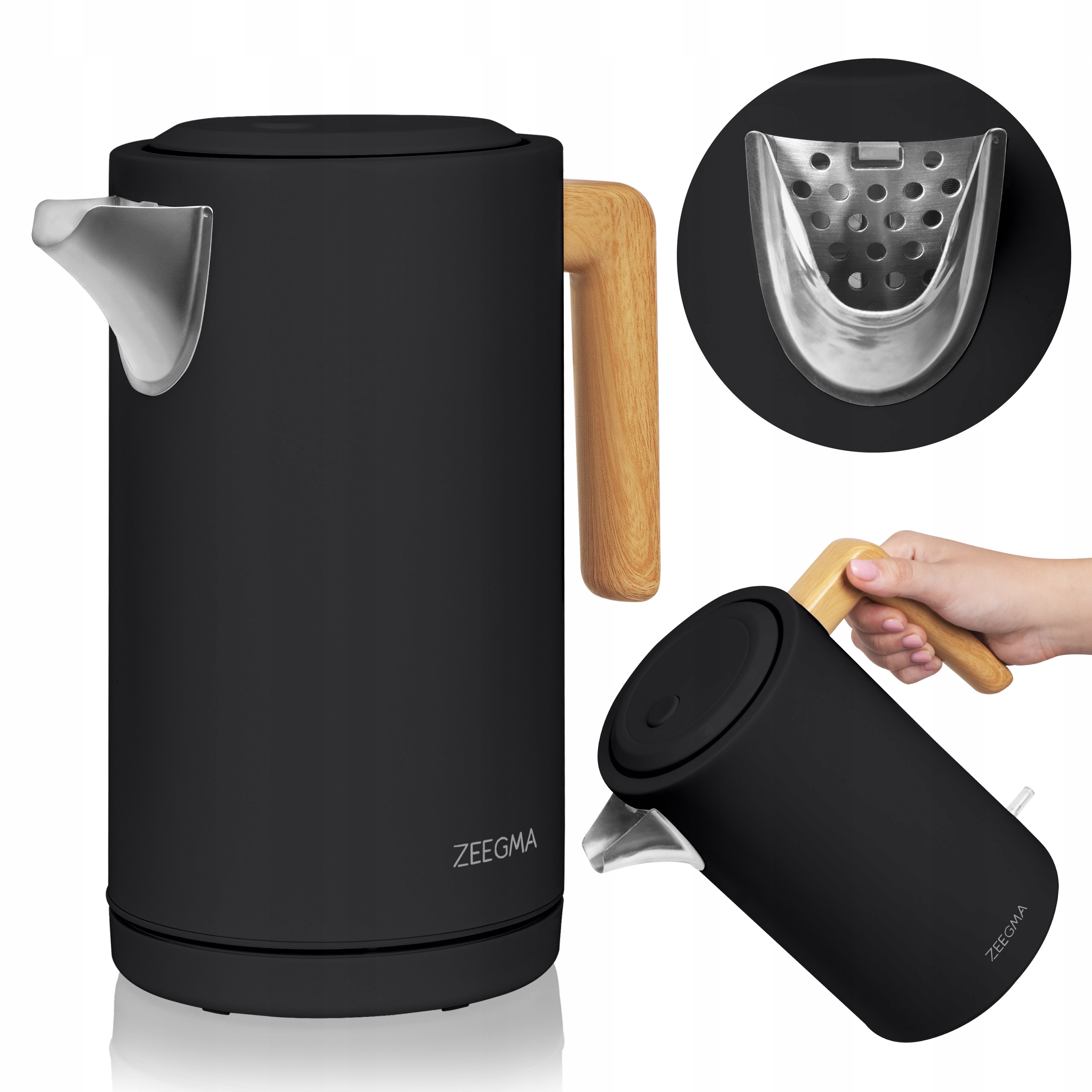 Czajnik Zeegma Ketlee Black Wood – Elegancja i funkcjonalność w Twojej kuchni