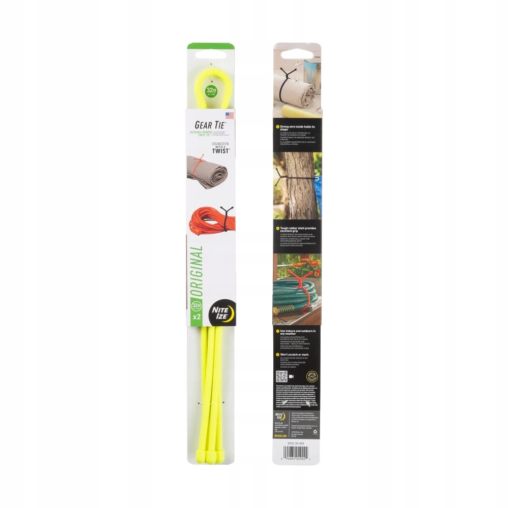 Elastyczny Trok Nite Ize Gear Tie 32'' Dwupak Neon Yellow – Idealne rozwiązanie do organizacji ekwipunku