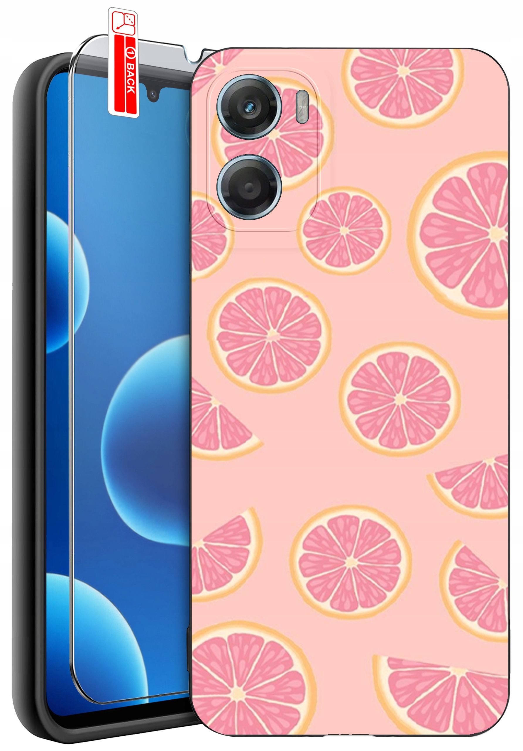 Do Motorola G06 | G06 Power – Wzory Silikonowe Matt Case z Szkłem Hartowanym 9H