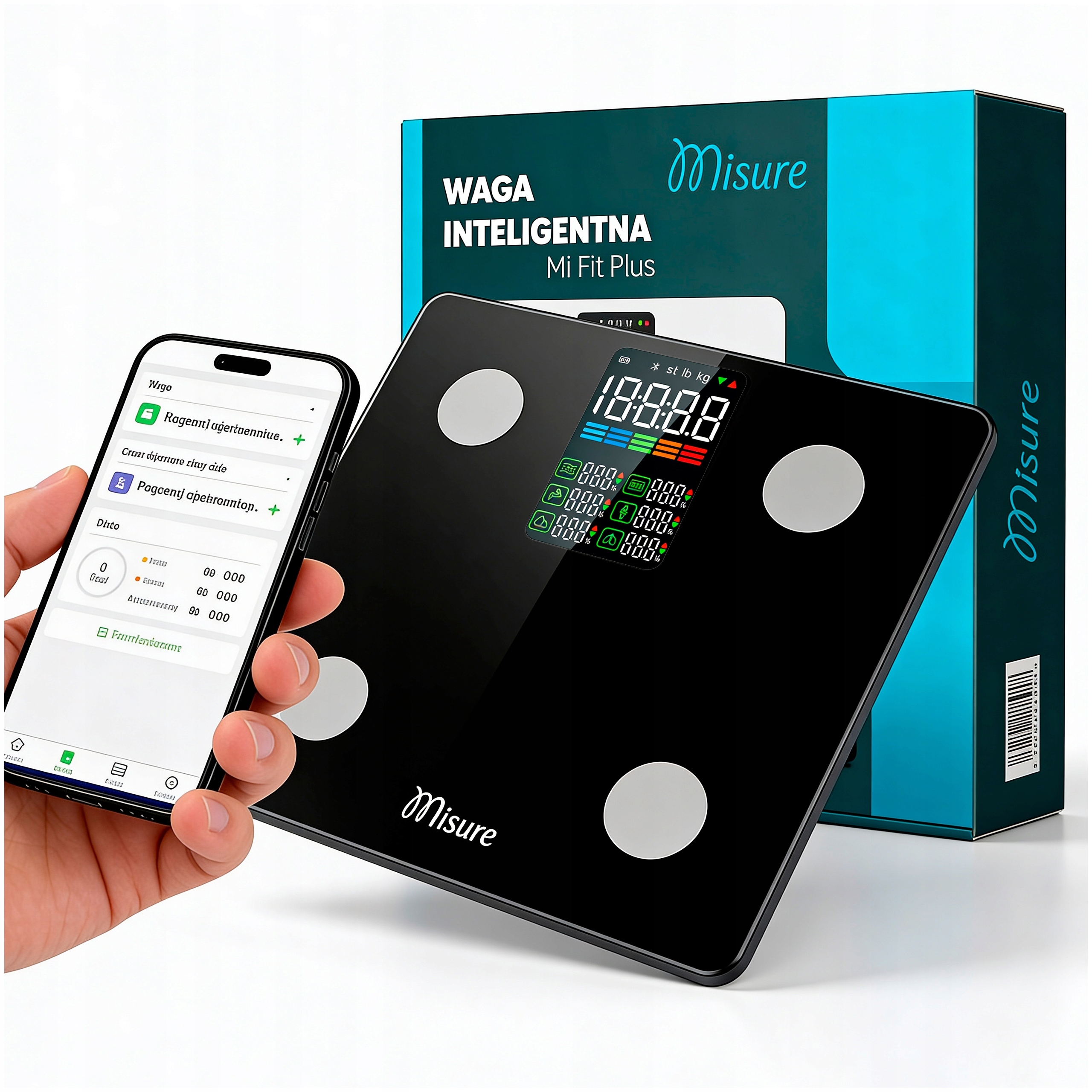 Elektroniczna Waga Analityczna MI Fit Plus Czarna – Twoje zdrowie w zasięgu ręki