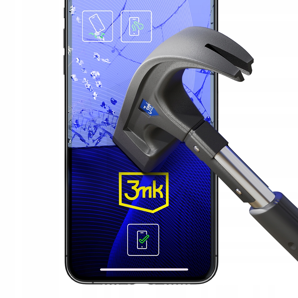 Wzmocnienie ekranu o 250% – Ochrona przed stłuczeniem