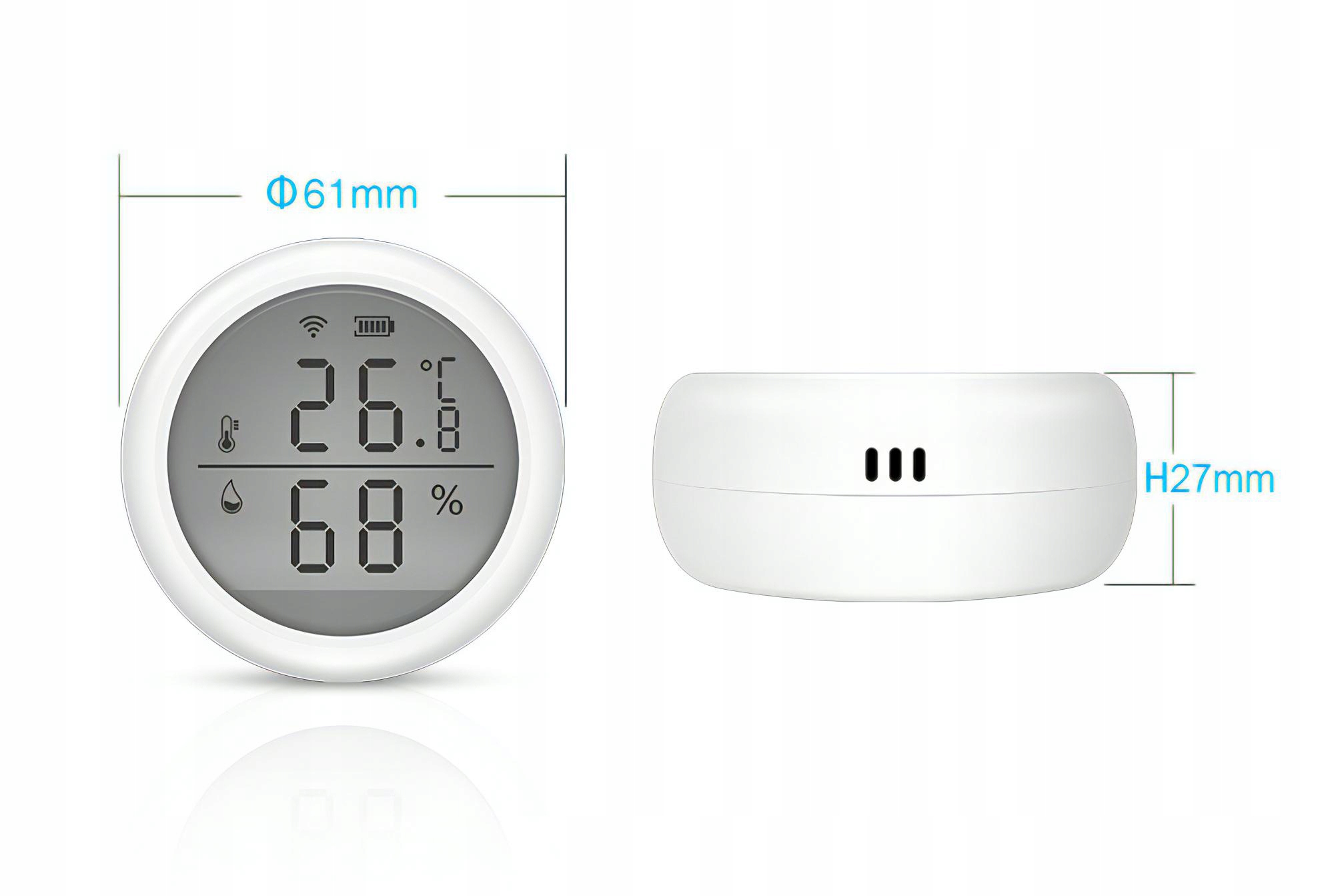 Czujnik Temperatury i Wilgotności ZigBee TUYA LCD – Inteligentne Monitorowanie Twojego Domu