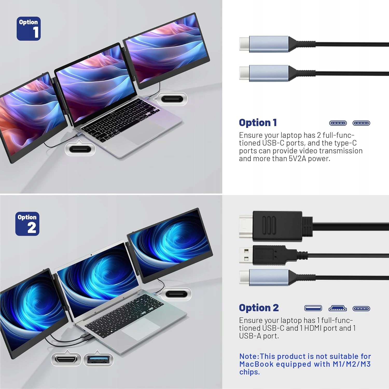 Wygodna konstrukcja bez mocowania na laptopie