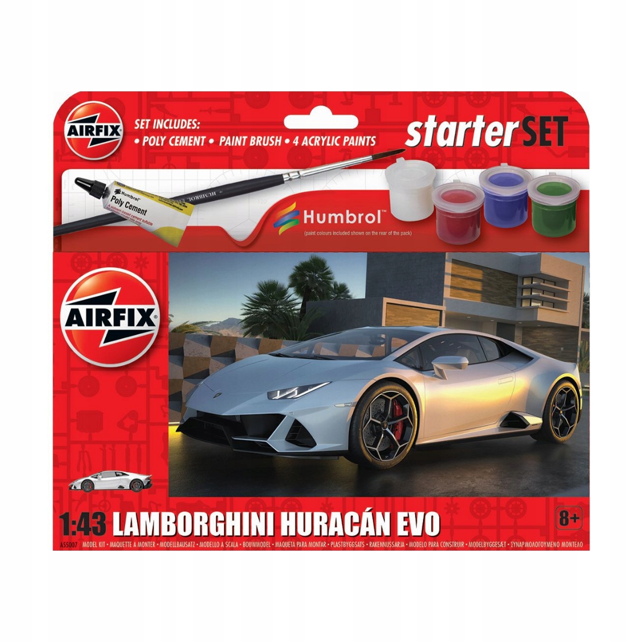 Farby akrylowe i akcesoria w zestawie – Stwórz własną wersję Lamborghini