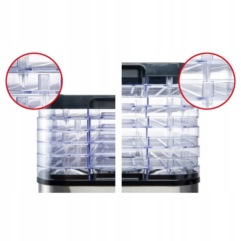 Dwa sposoby układania tacek – maksymalna elastyczność w suszeniu