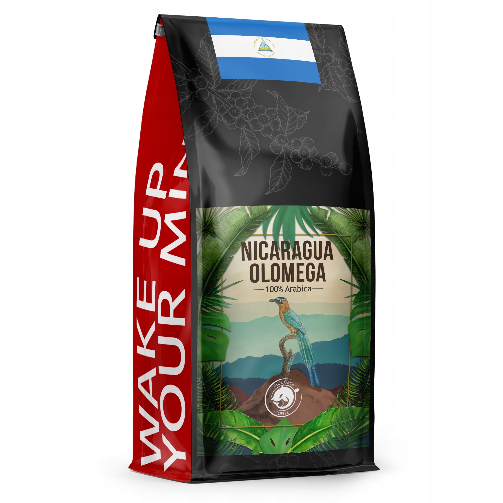 Kawa ziarnista 1kg OLOMEGA Nicaragua Arabica 100% – Świeżo palona od Blue Orca