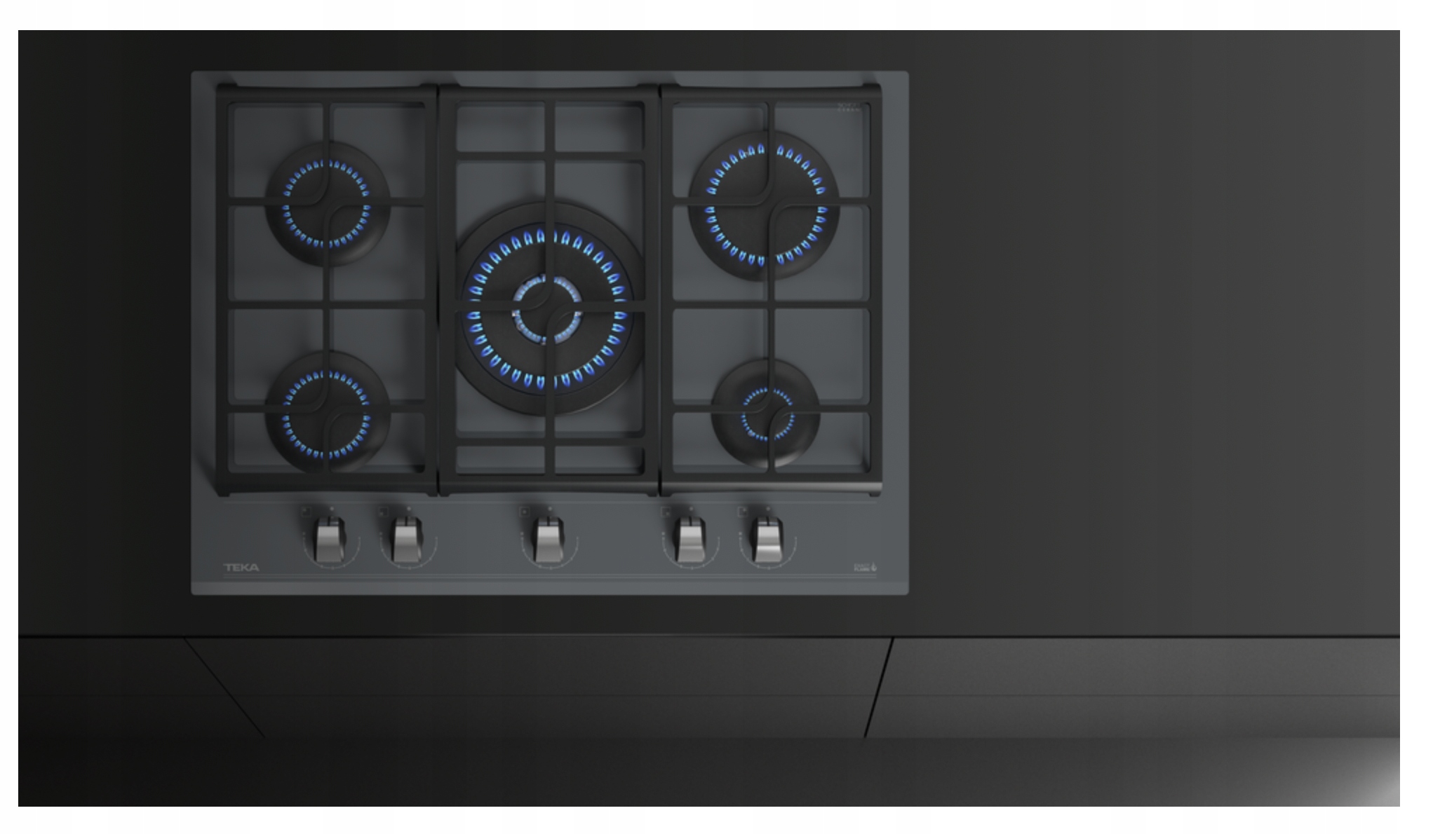 GZC 75330 XBC Stone Grey – Płyta gazowa 70 cm dla nowoczesnej kuchni