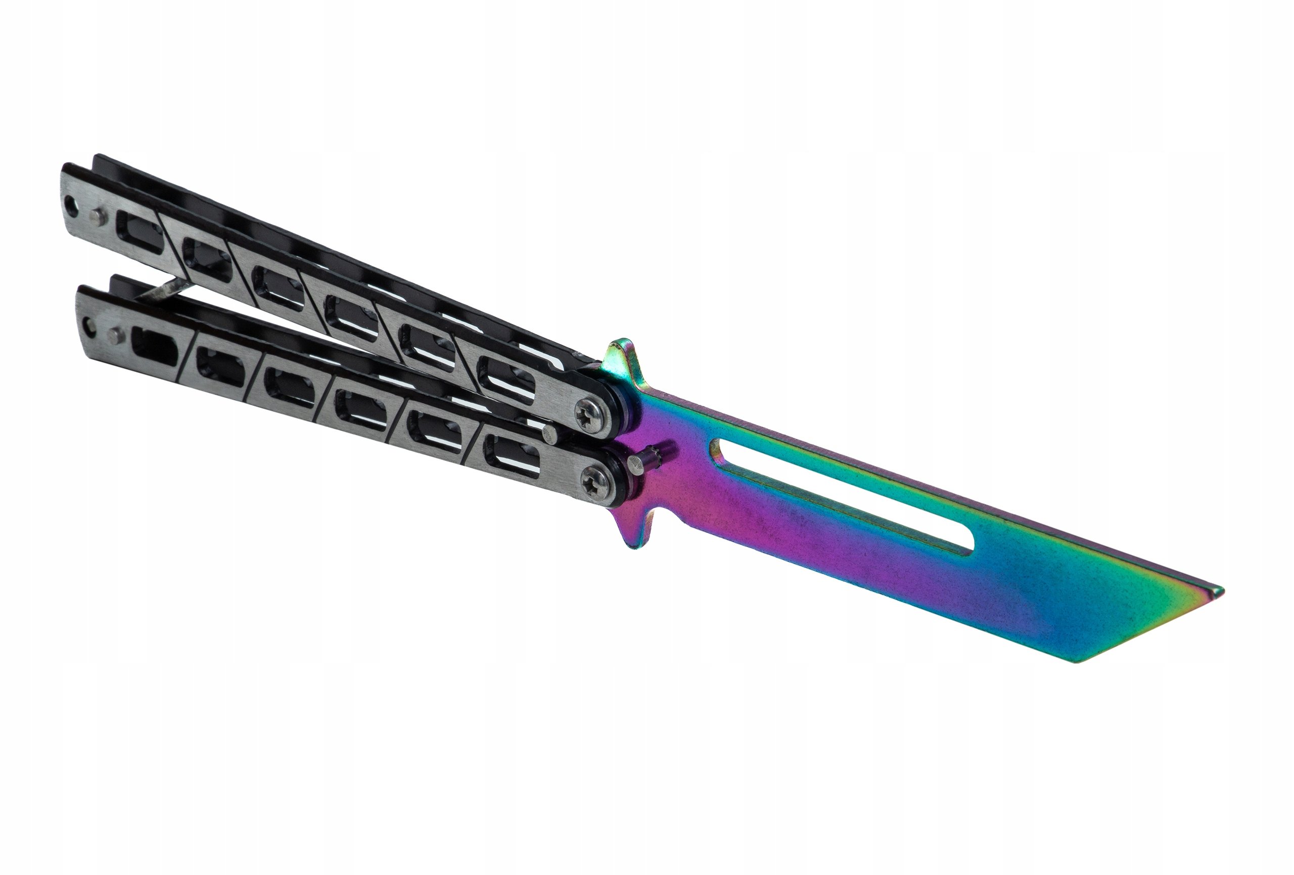 Nóż motylkowy treningowy CS:GO steel rainbow