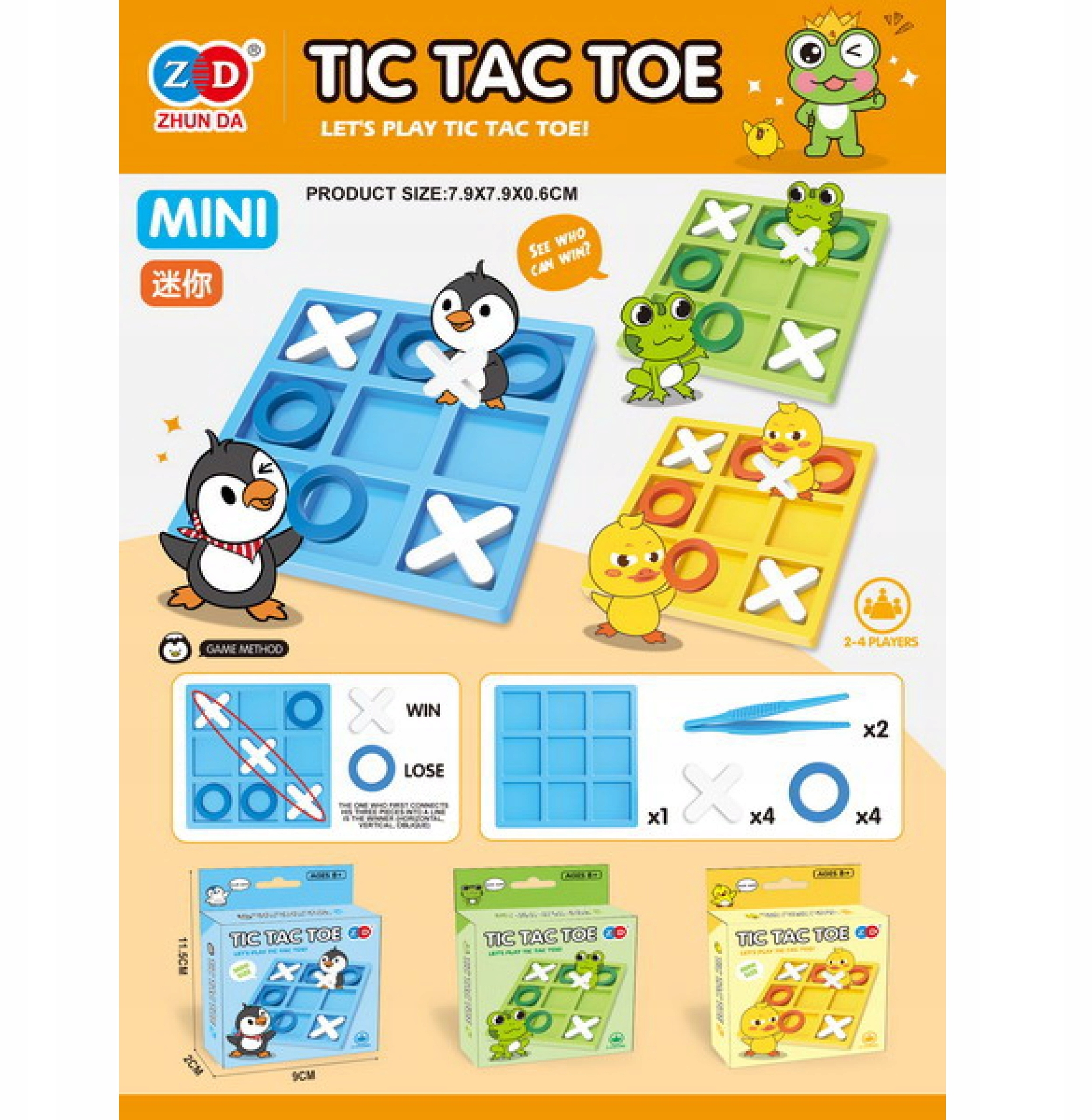 Gra Logiczna Kółko i Krzyżyk Żaba – Klasyczna zabawa dla całej rodziny