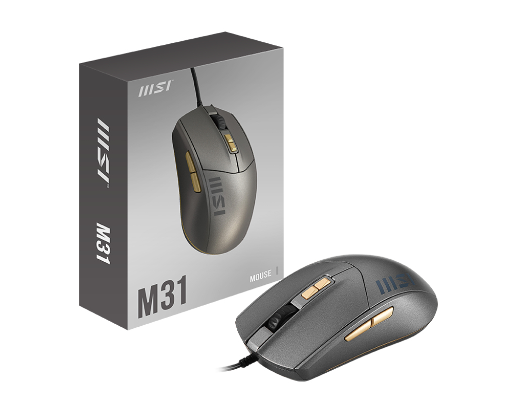 MSI M31 – Uniwersalna myszka optyczna USB Typu-A 1200 DPI