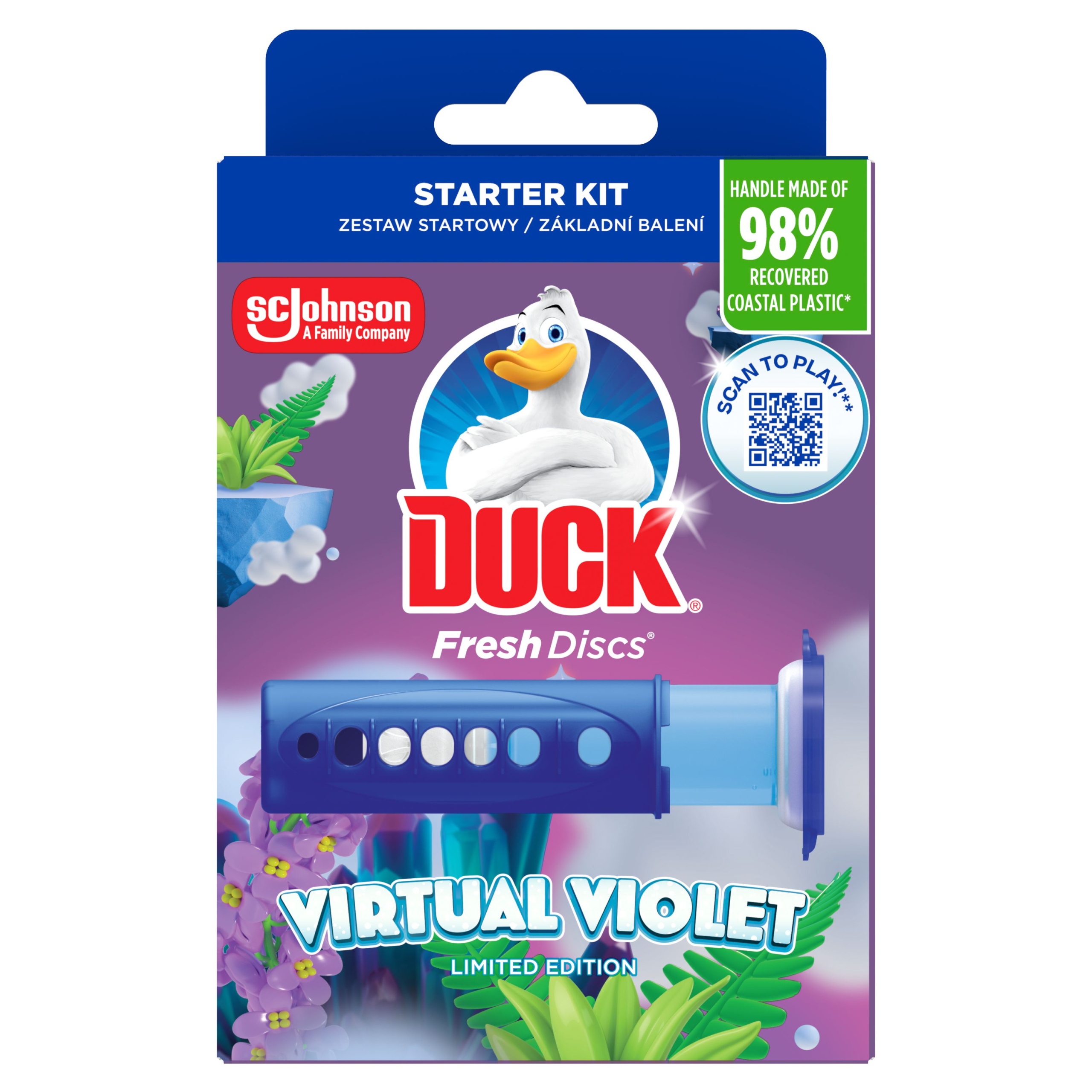 Duck Fresh Discs Virtual Violet – Żelowy Krążek Do Toalety 36ml z Aplikatorem