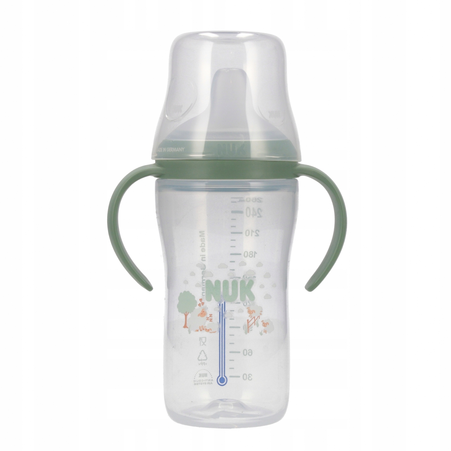 NUK Butelka do nauki picia 260 ml – Owca 10216314 – Idealna dla Twojego dziecka