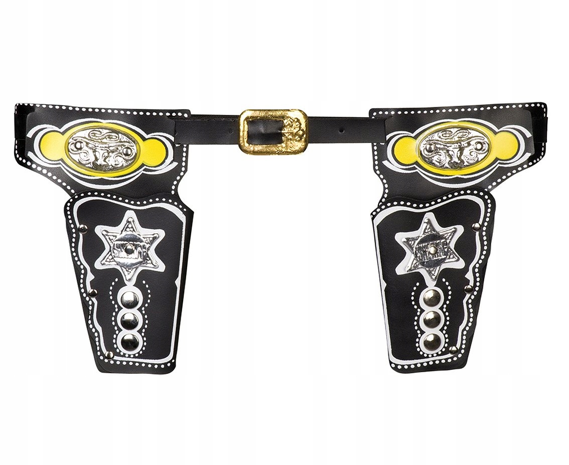 Podwójne kabury na pistolety Szeryfa – Wykonanie z plastiku w kolorze brązowym