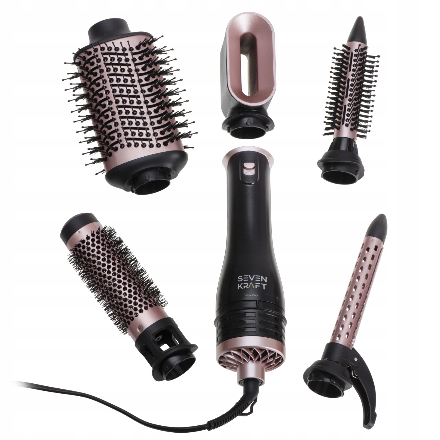 Pięć wymiennych nasadek dla różnorodnych stylizacji