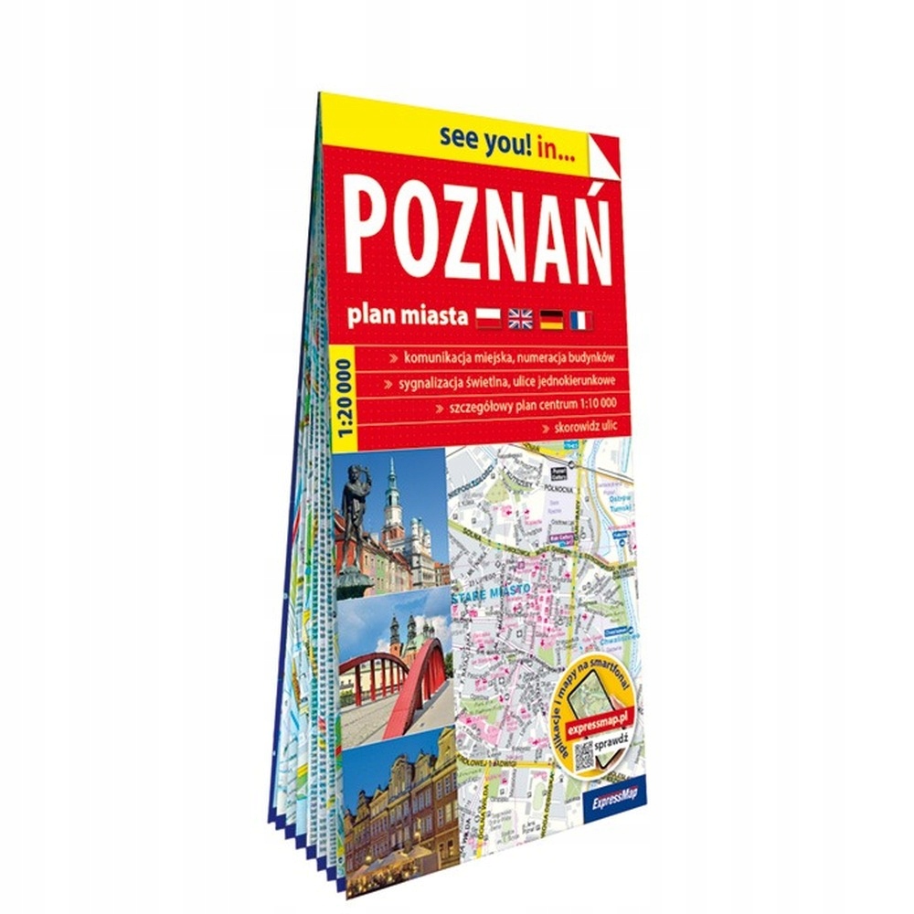 Poznań papierowy plan miasta 1:20 000 – Twój przewodnik po stolicy Wielkopolski