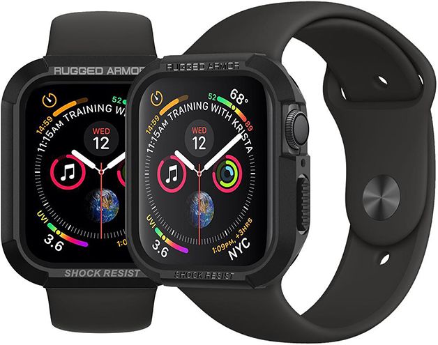 spigen rugged armor apple watch 44mm series 4 etui case pasek