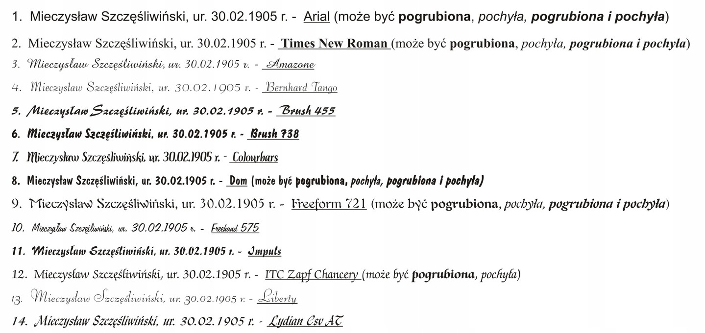 Opcje grawerunku dla personalizacji