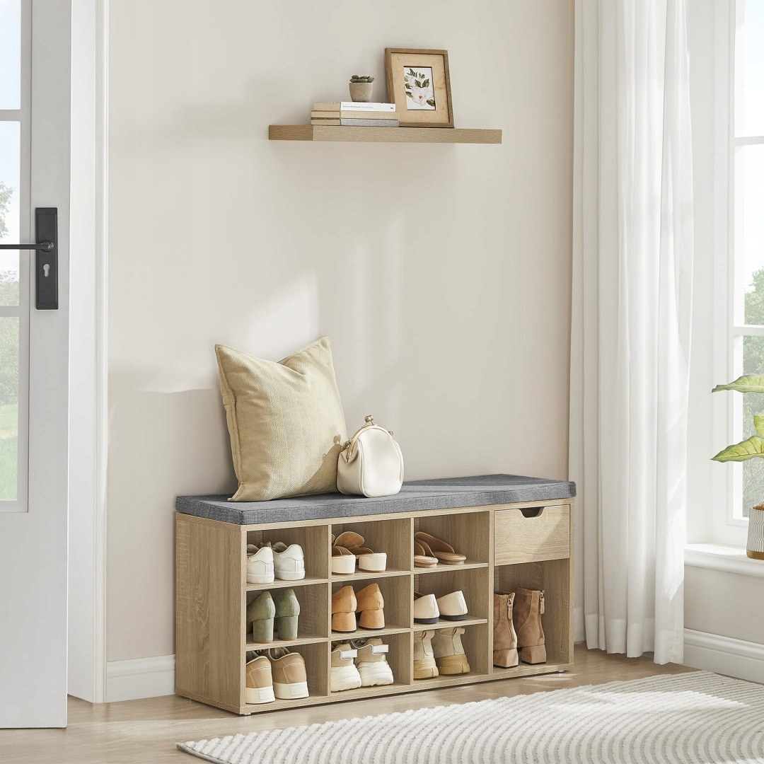 Leobert Szafka na Buty z Siedziskiem - sonoma - LHS024W11 – Praktyczny mebel do przedpokoju