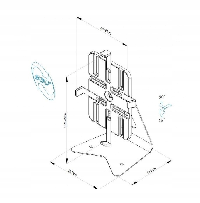 Regulowane nachylenie i obrotowość dla wygody