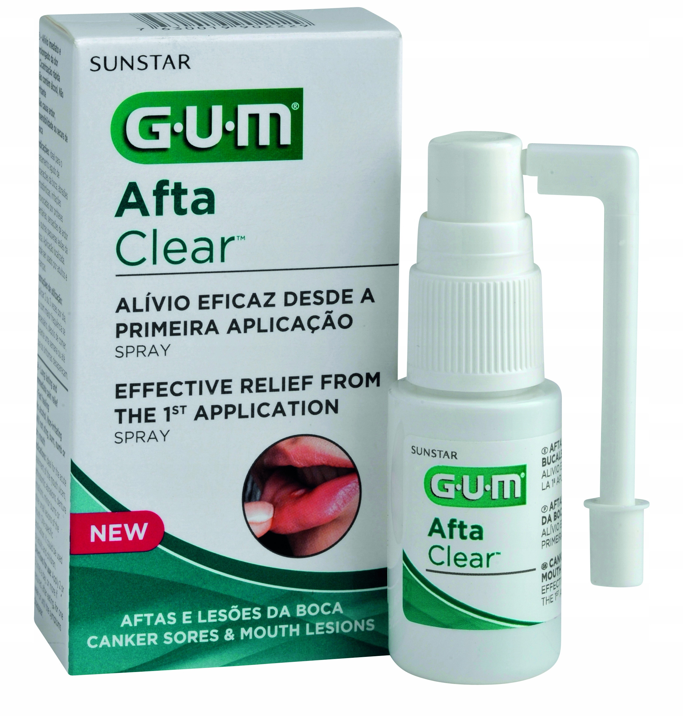 Sun Star GUM Afta Clear Spray 15 ml – Skuteczna ulga w bólu owrzodzeń jamy ustnej