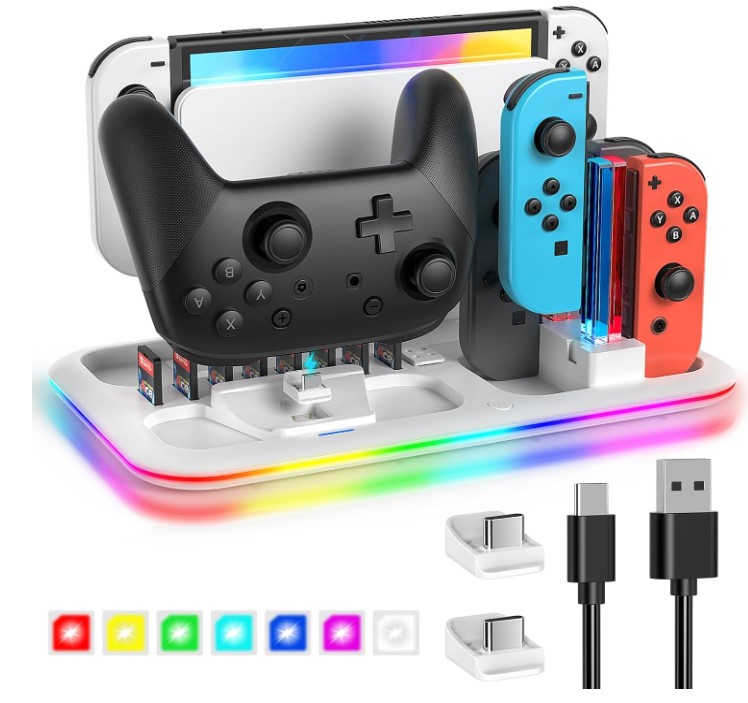 Stacja ładująca Gorixer RGB controller Joycon station STK-DZ601 – Idealne rozwiązanie dla graczy