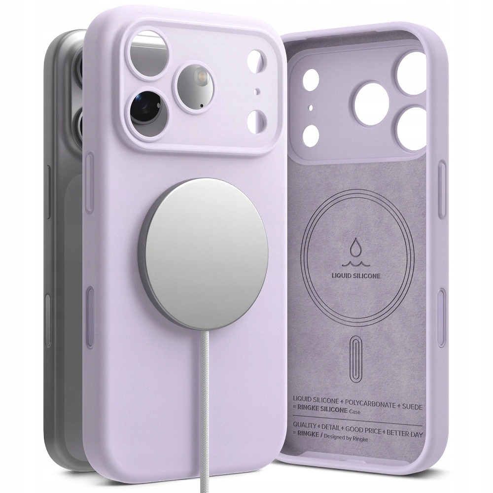 Etui Ringke Silicone Magnetic MagSafe do Apple iPhone 17 Pro Light Purple – Elegancja i ochrona w jednym