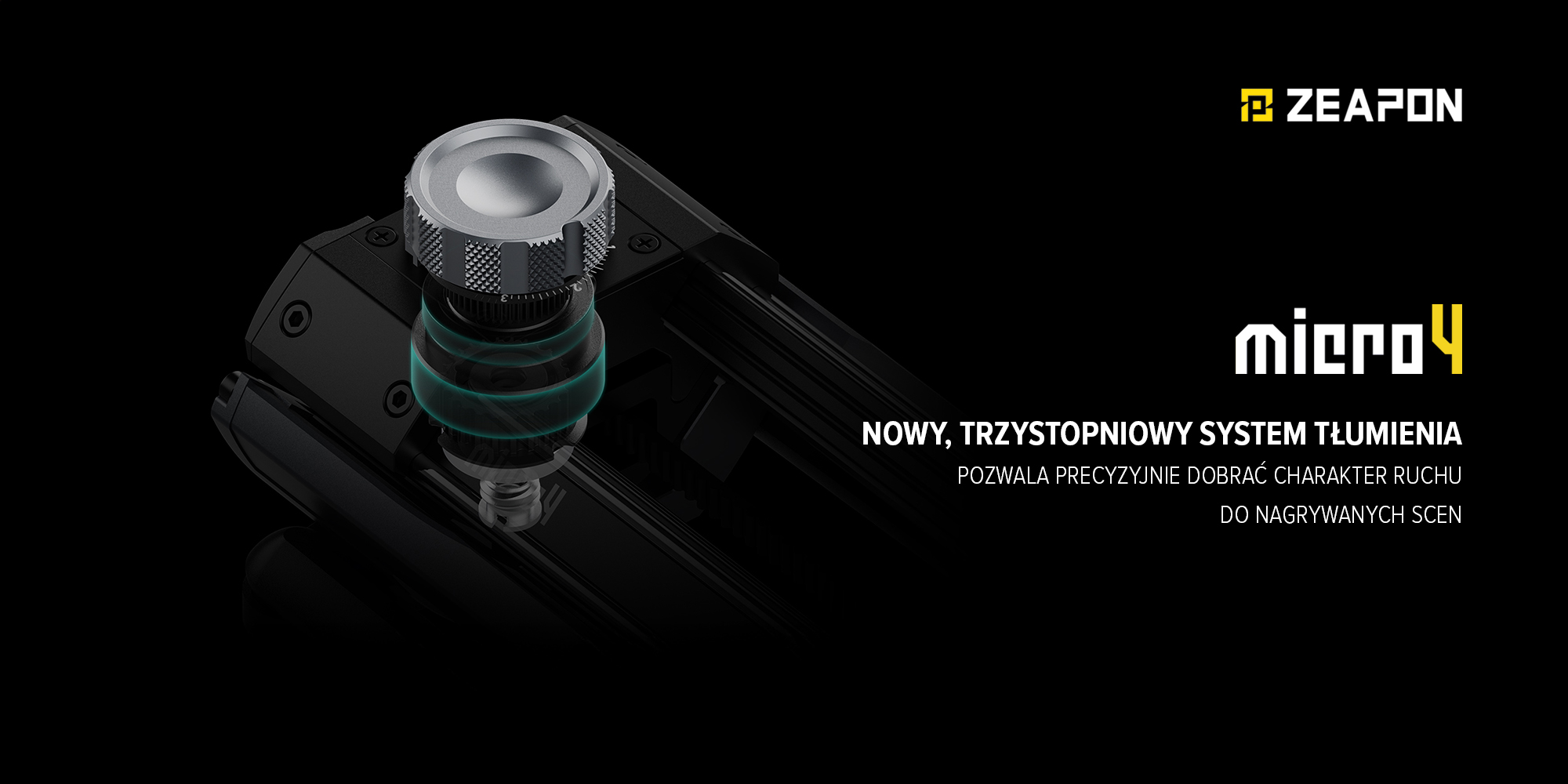 Slider Zeapon Micro 4 M700 - Trzystopniowe tłumienie drgań