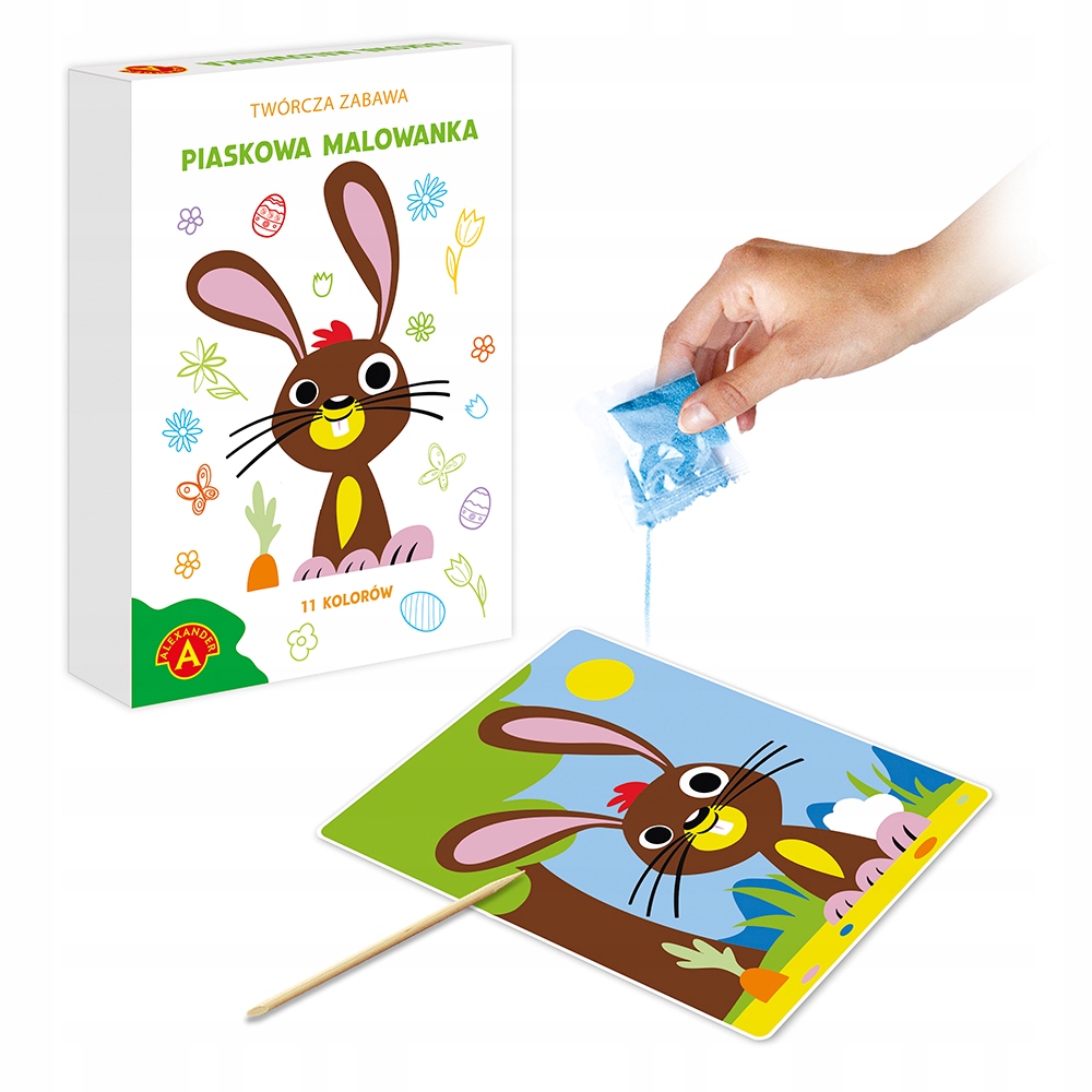 Piaskowe Malowanki – Wielkanocny Zajączek – Kreatywna zabawa dla dzieci