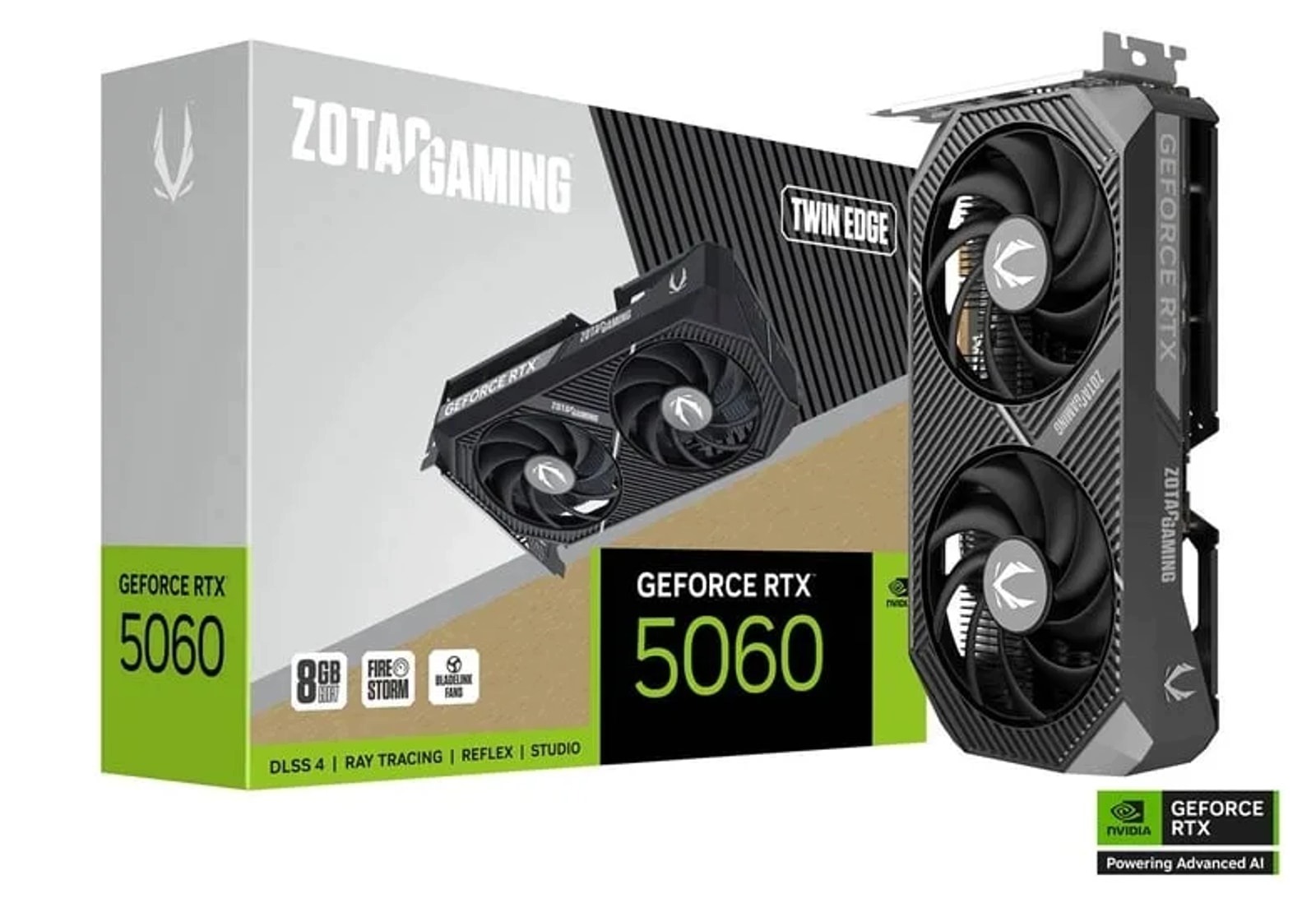 ZOTAC GAMING GeForce RTX 5060 8GB TWIN EDGE GDDR7 – Wydajność na najwyższym poziomie