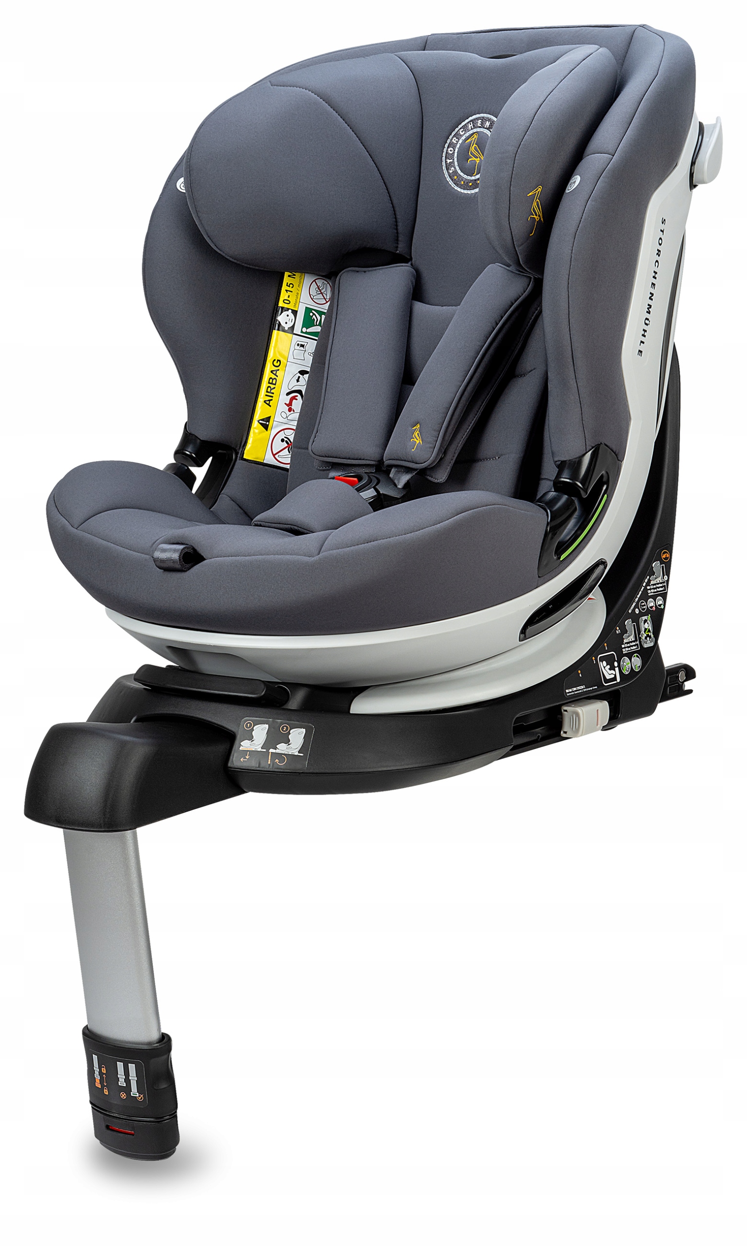 Storchenmuhle NIKI KID fotelik samochodowy R129/03 i-Size 76-150 cm Asphalt – Bezpieczna podróż dla Twojego dziecka