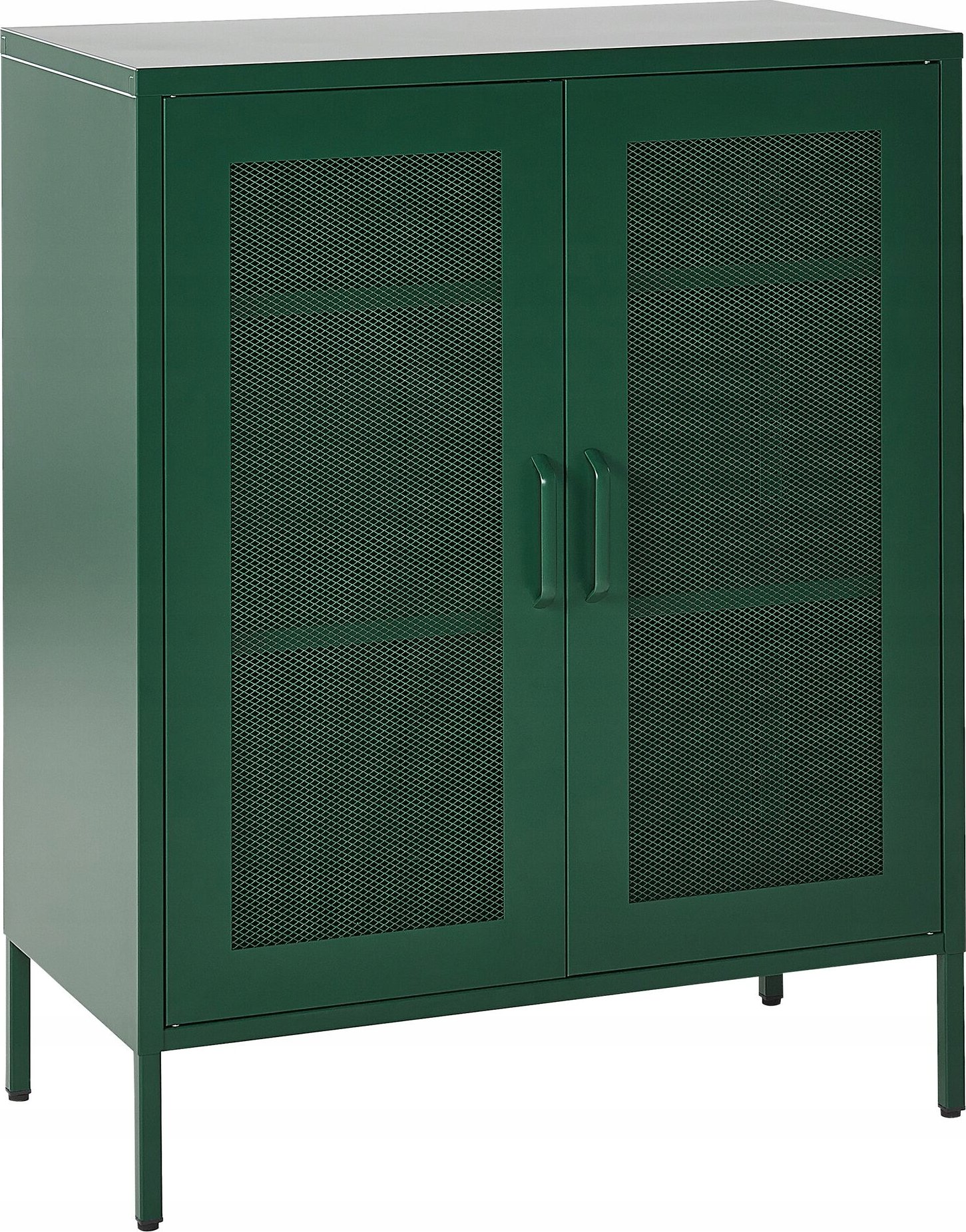 Szafka dwudrzwiowa metalowa zielona WAKATIPU – Stylowy dodatek do Twojego wnętrza