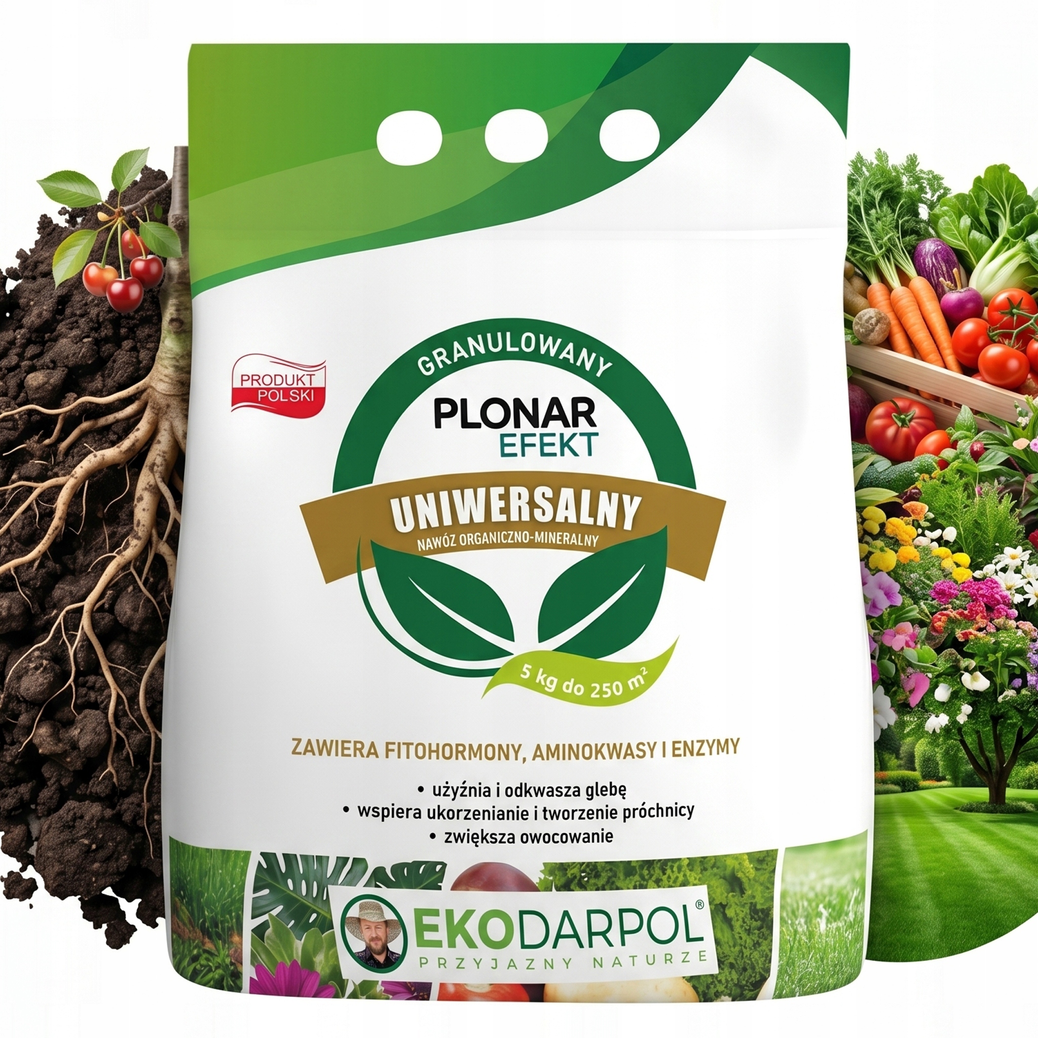 EKODARPOL PLONAR EFEKT Uniwersalny 5 kg – Idealny nawóz do ogrodu